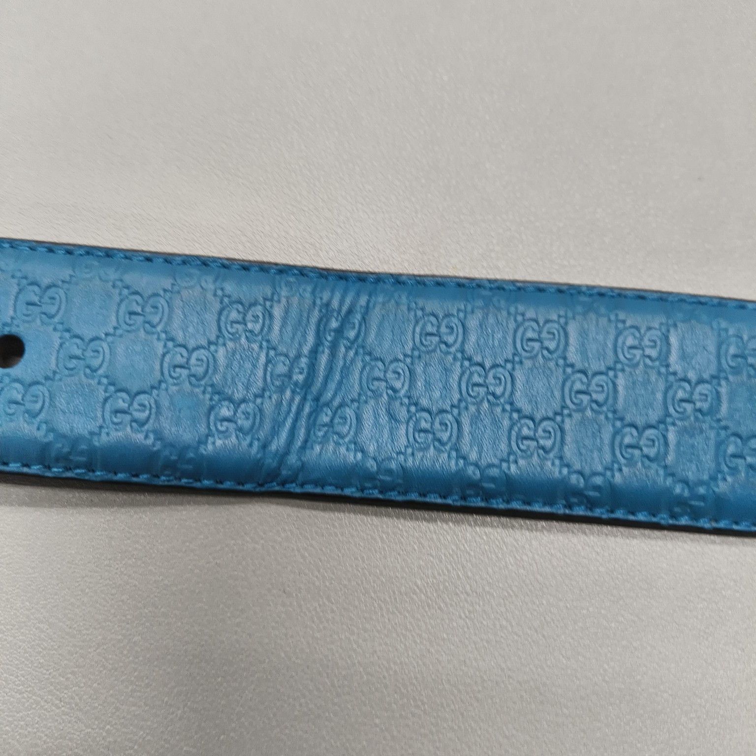 Gucci Gucci Fashion Buckle Belt in Blue-2506 Size ONE SIZE - 7 Thumbnail