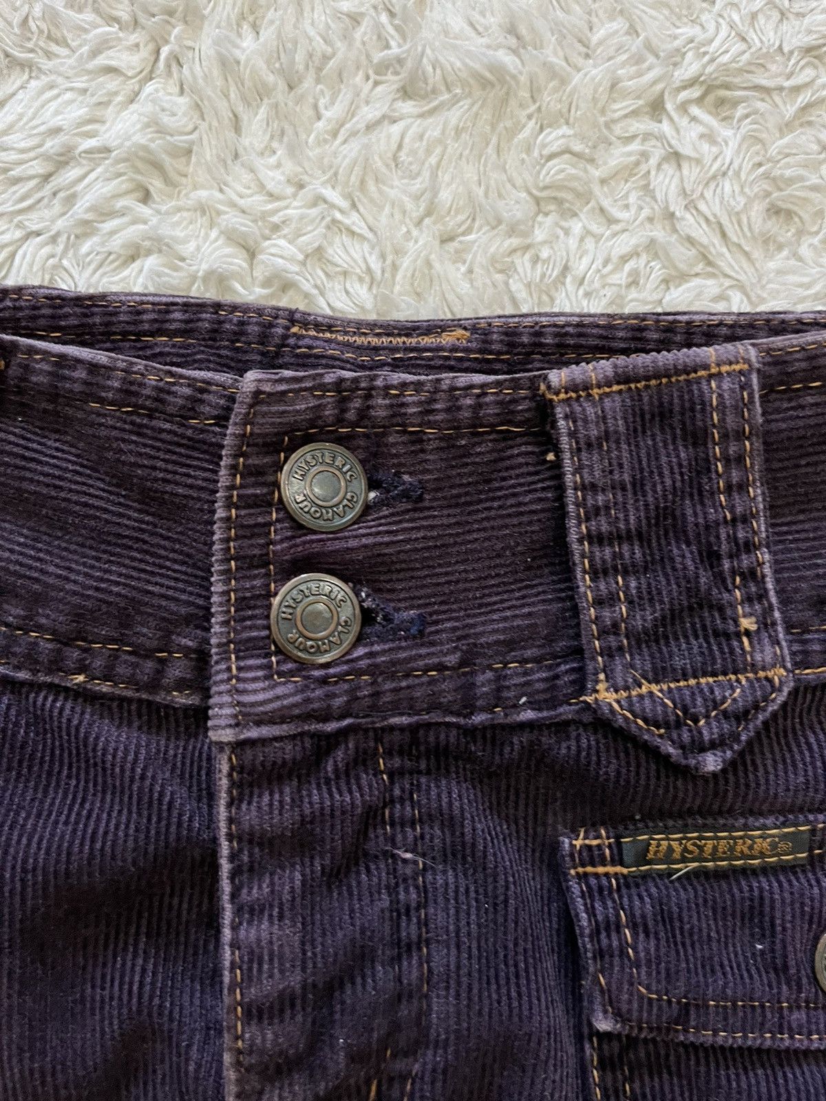 combo vintage hysteric glamour crop tee & corduroy skirt