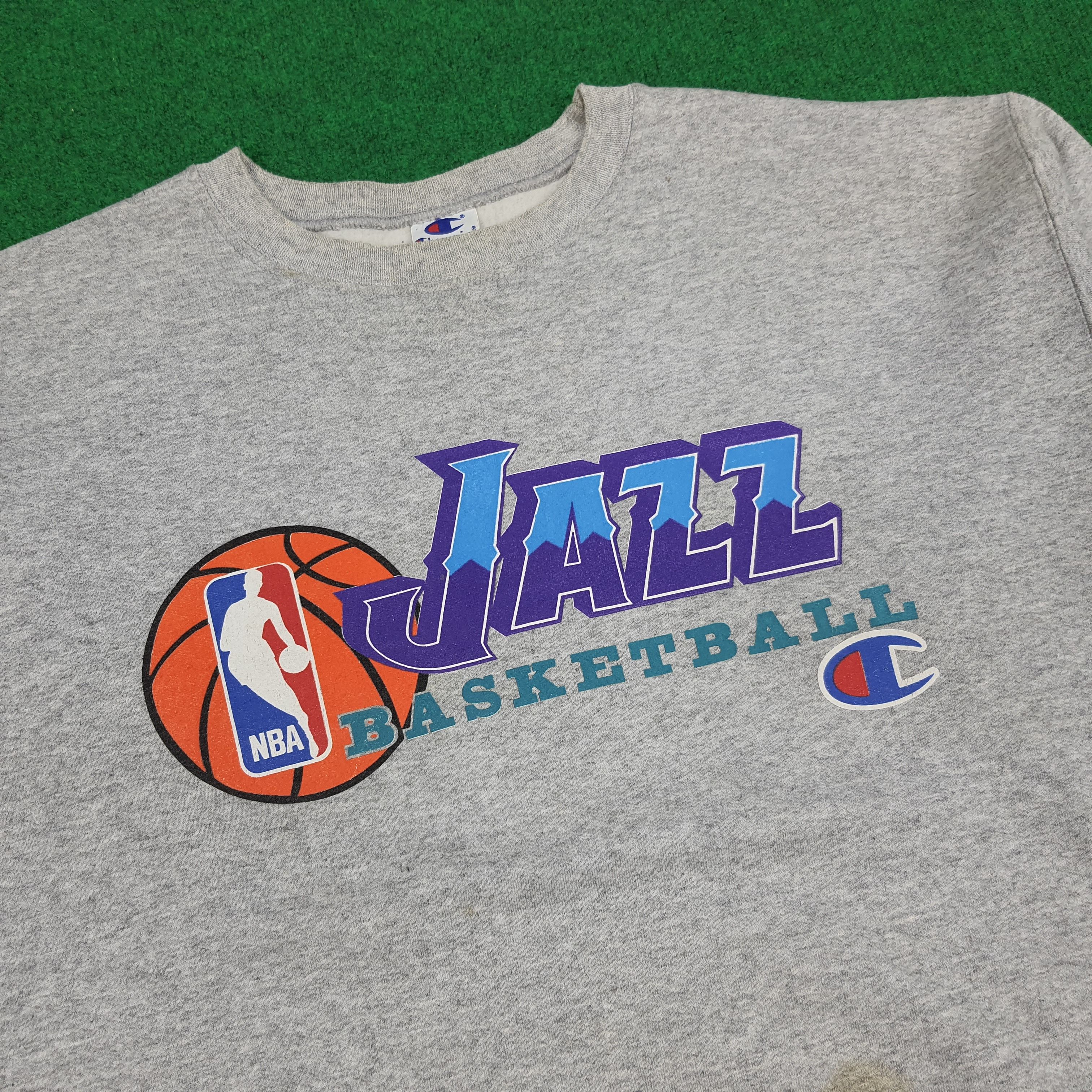 NBA × Vintage Vintage Champion NBA Jazz Basketball Sports Sweatshirts Size US M / EU 48-50 / 2 - 2 Thumbnail