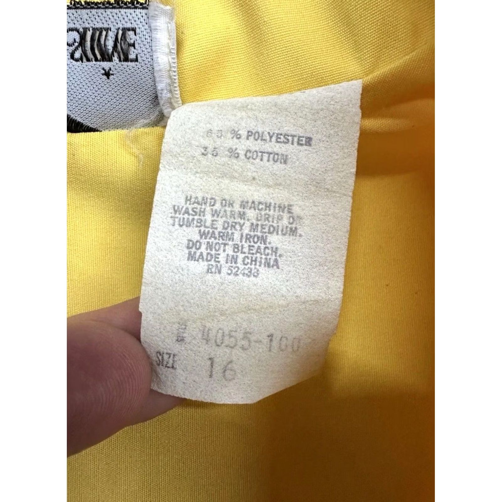 Vintage VINTAGE Sunshine Starshine Yellow Shirt Dress 16 Button Side Belted 80s Mod Dress Boys? Wait Size XXL / US 16-18 / IT 52-54 - 5 Thumbnail