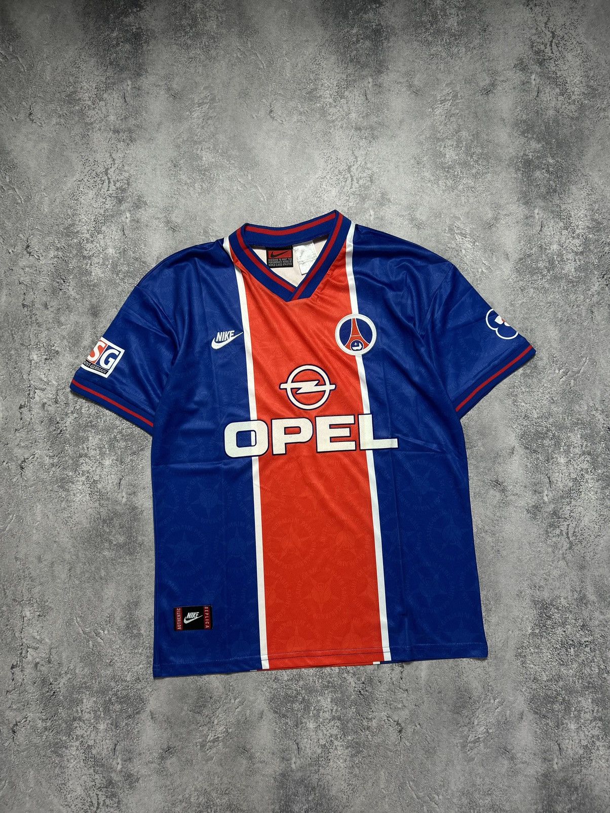 image of Vintage Nike Psg Jersey Opel Paris Saint Germain in Blue, Men's (Size Medium)