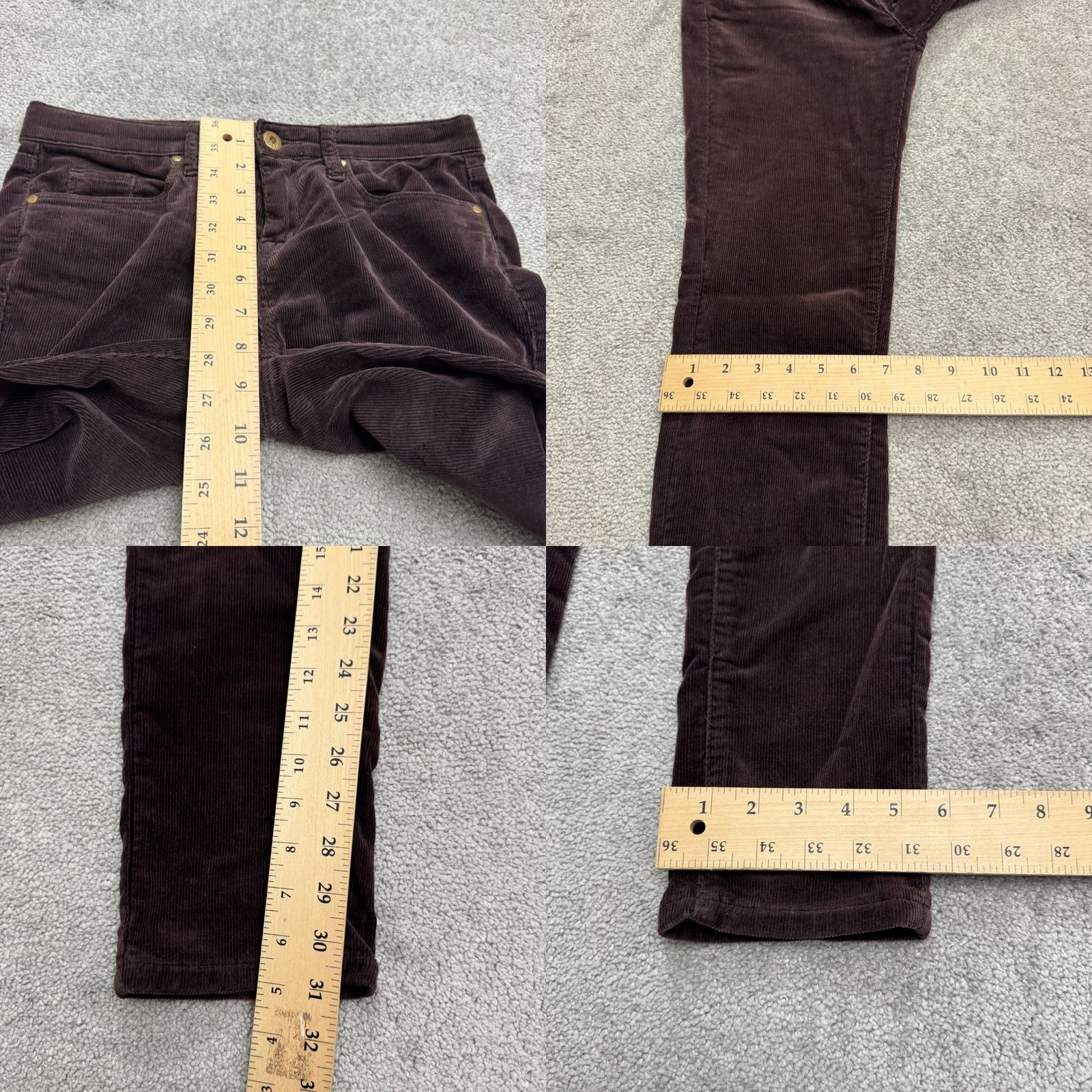 Vintage BLANKNYC Mid Rise Slim Fit Corduroy Pants Womens 28 Dark Brown 5-Pocket Stretch Size 28" / US 6 / IT 42 - 9 Thumbnail
