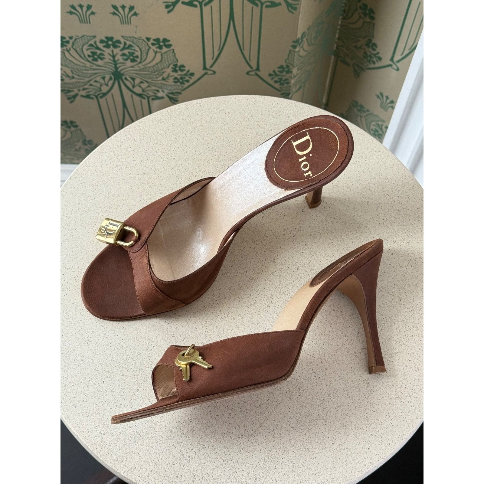 Dior 2002 Vintage Dior Mules by John Galliano with Lock & Keys Size US 9 / IT 39 - 3 Thumbnail