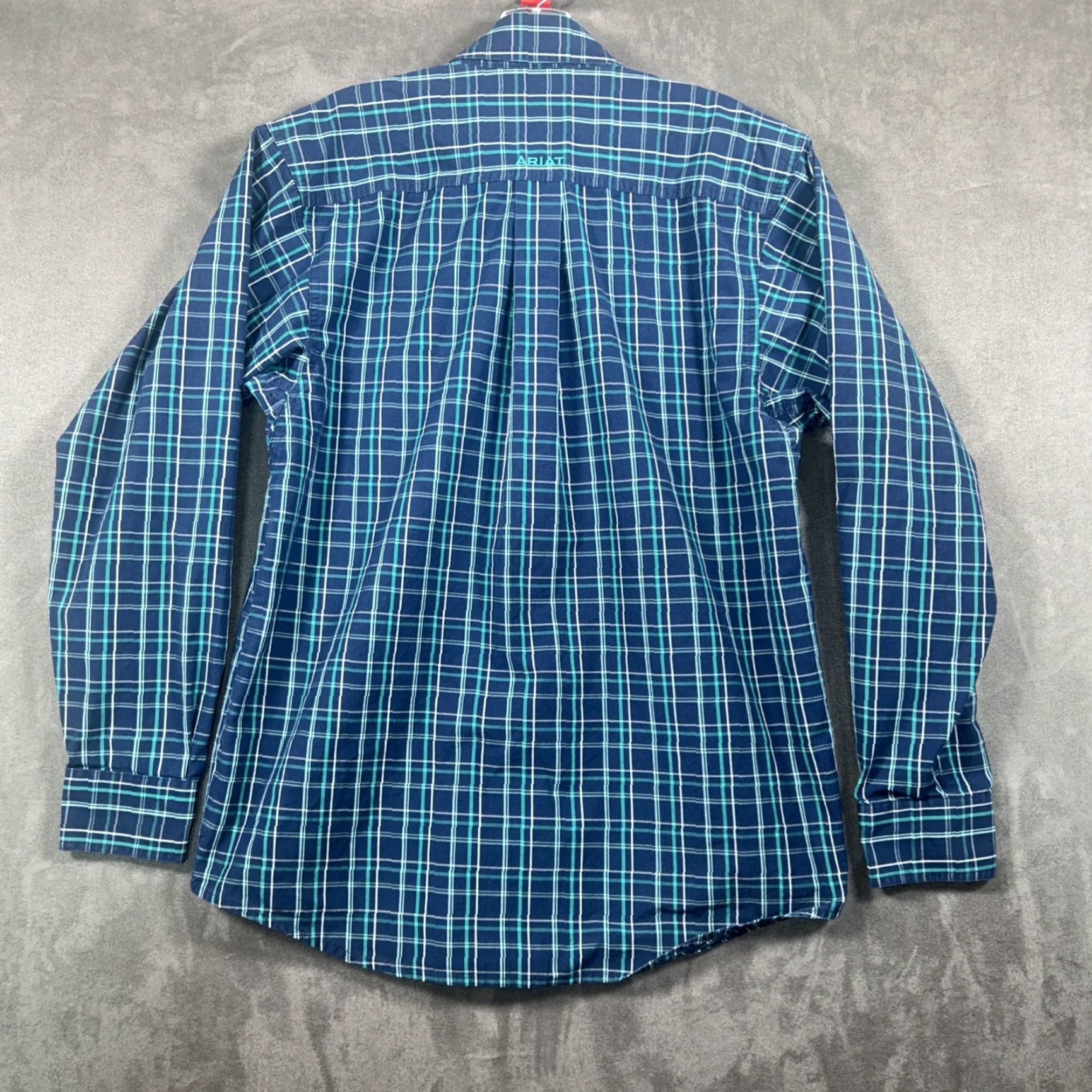 Ariat Ariat Pro Series Shirt Mens Small Button-Down Long Sleeve Plaid Blue Green Western Cowboy Size US S / EU 44-46 / 1 - 7 Thumbnail