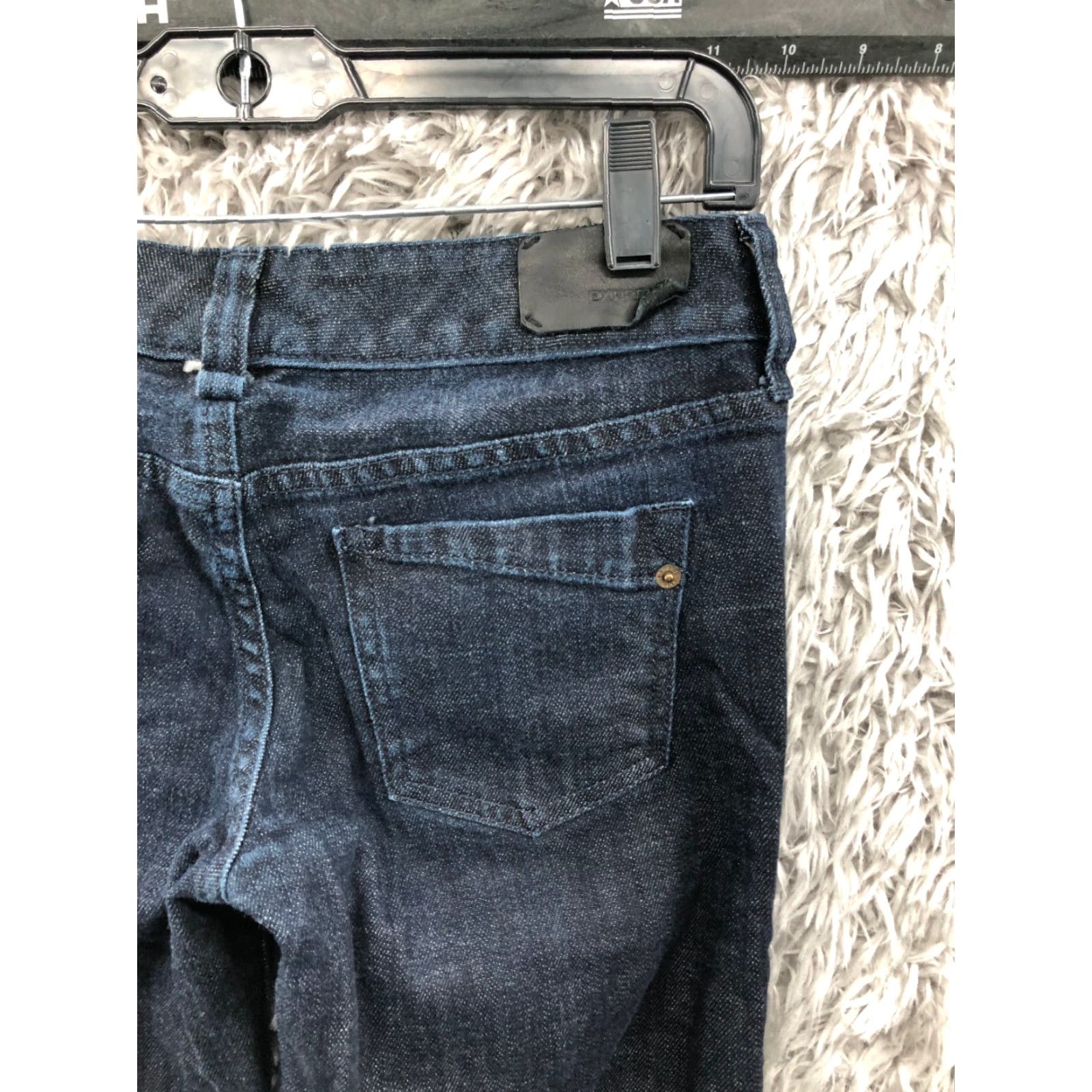 Express Express Stella Jeans Boot 21 Womens Low Rise Dark Blue Denim Size 42" / US 20 - 6 Thumbnail
