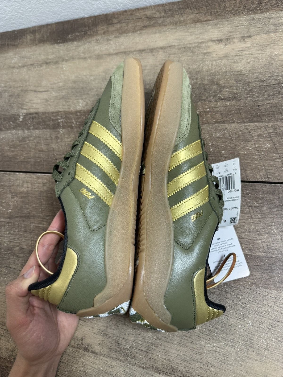 Adidas Adidas Palace X Puig Samba Size 11 Olive Gold Palace Samba Size US 11 / EU 44 - 5 Thumbnail