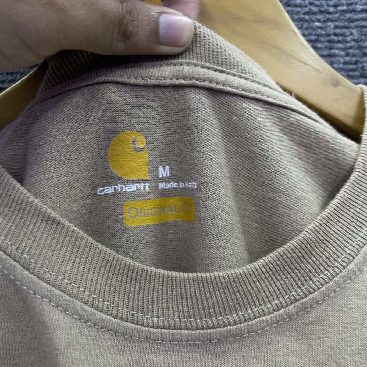 Carhartt Carhartt Single Pocket Beige Blank T Shirt Size US L / EU 52-54 / 3 - 3 Thumbnail