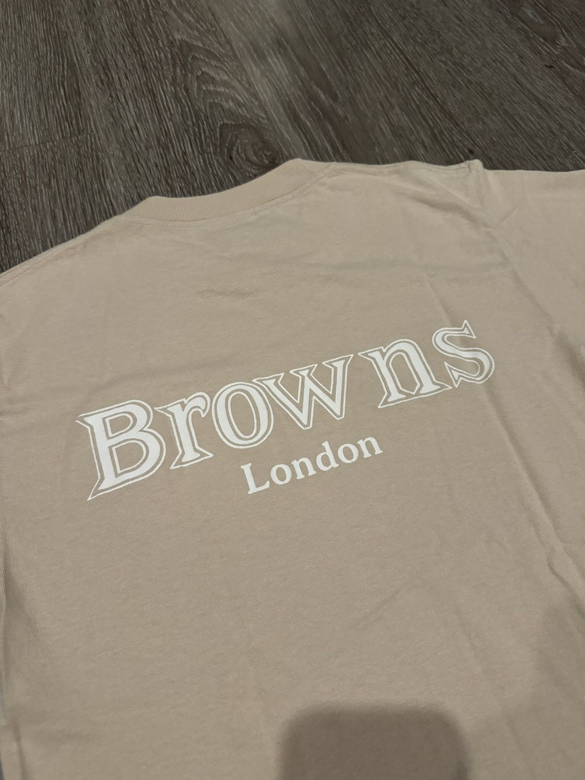 Chrome Hearts Chrome Hearts x Browns London Cream Beige Tee Small Size US S / EU 44-46 / 1 - 3 Thumbnail