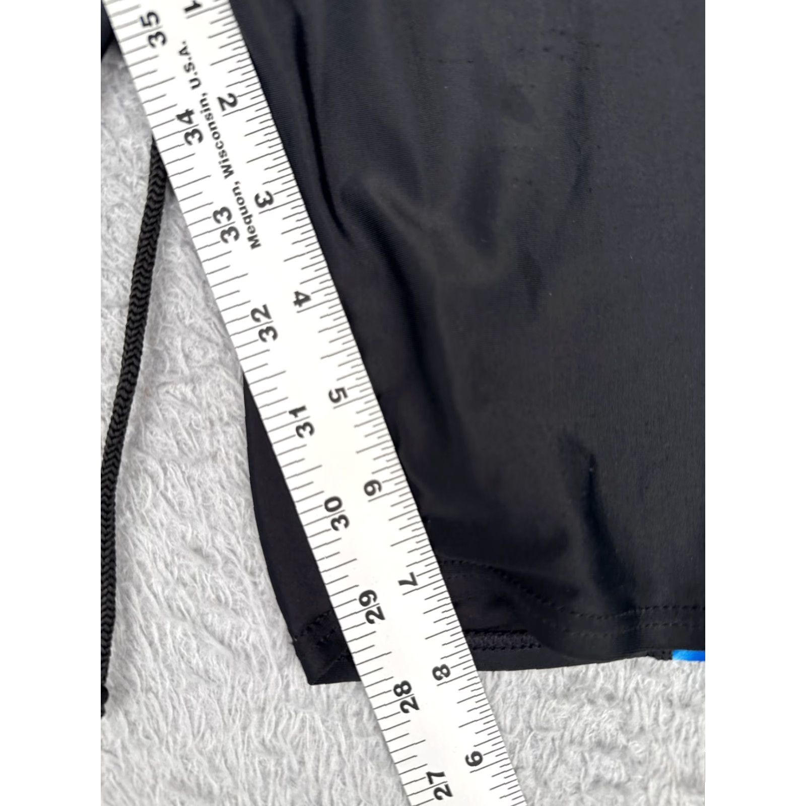 Vintage Waterpro Jammer Bottom Adult 28 Blue Black Polyester Spandex Compression Performance Swim Shorts Mens Size US 28 / EU 44 - 7 Thumbnail