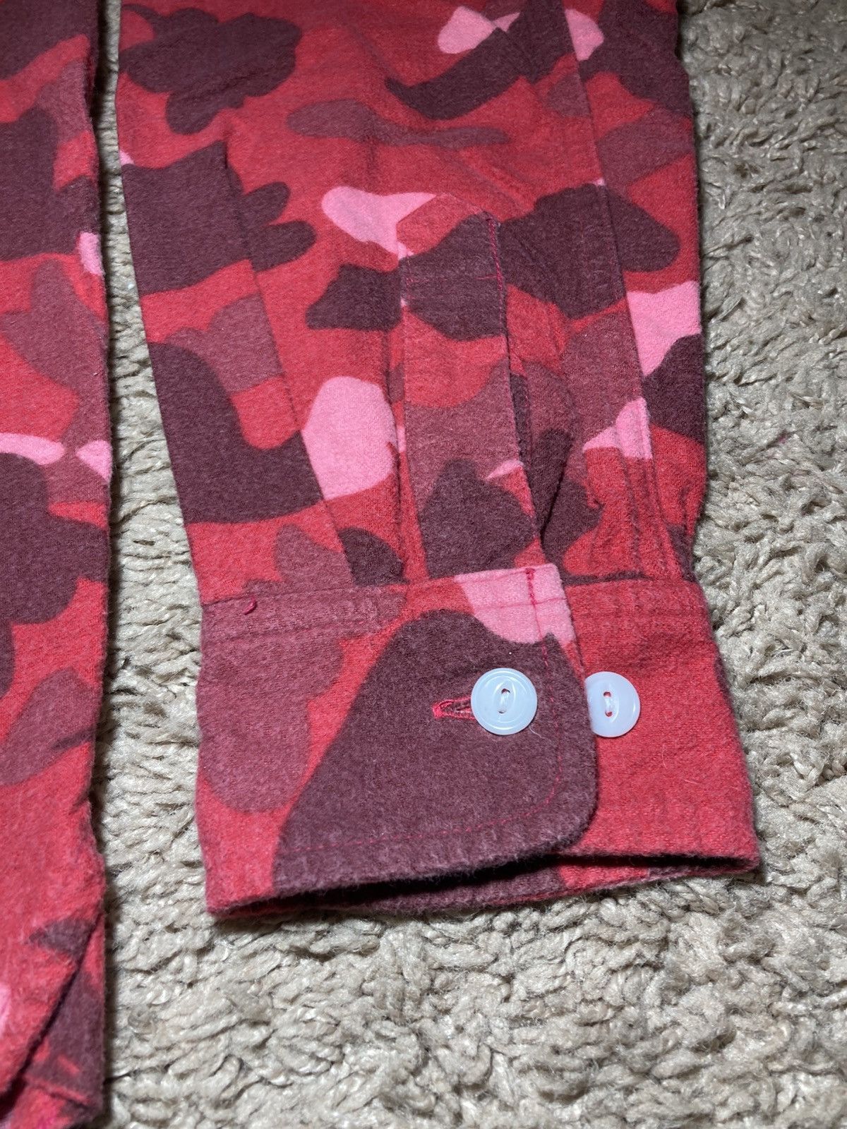 Bape 2010 Bape Red Full Camo Button Up Pirate Nigo OG Size US M / EU 48-50 / 2 - 4 Thumbnail