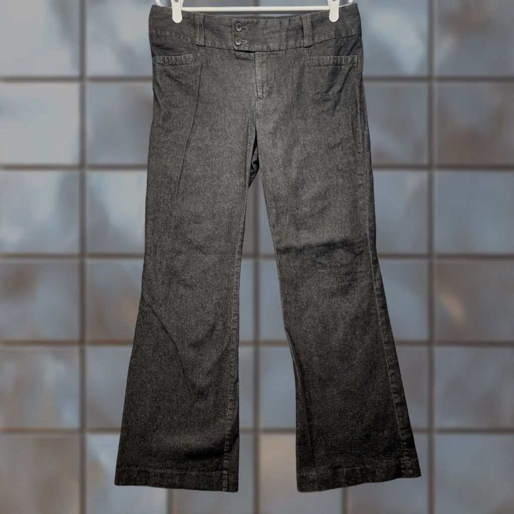 Banana Republic Banana Republic Women Black 14 Regular Wide Leg Denim Pants Jeans Martin Fit Size 36" / US 14 / IT 50 - 1 Thumbnail