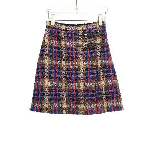 Gucci Gucci Plaid Tweed Mini Skirt Size 36 Size 25" / US 0 / IT 36 - 1 Thumbnail