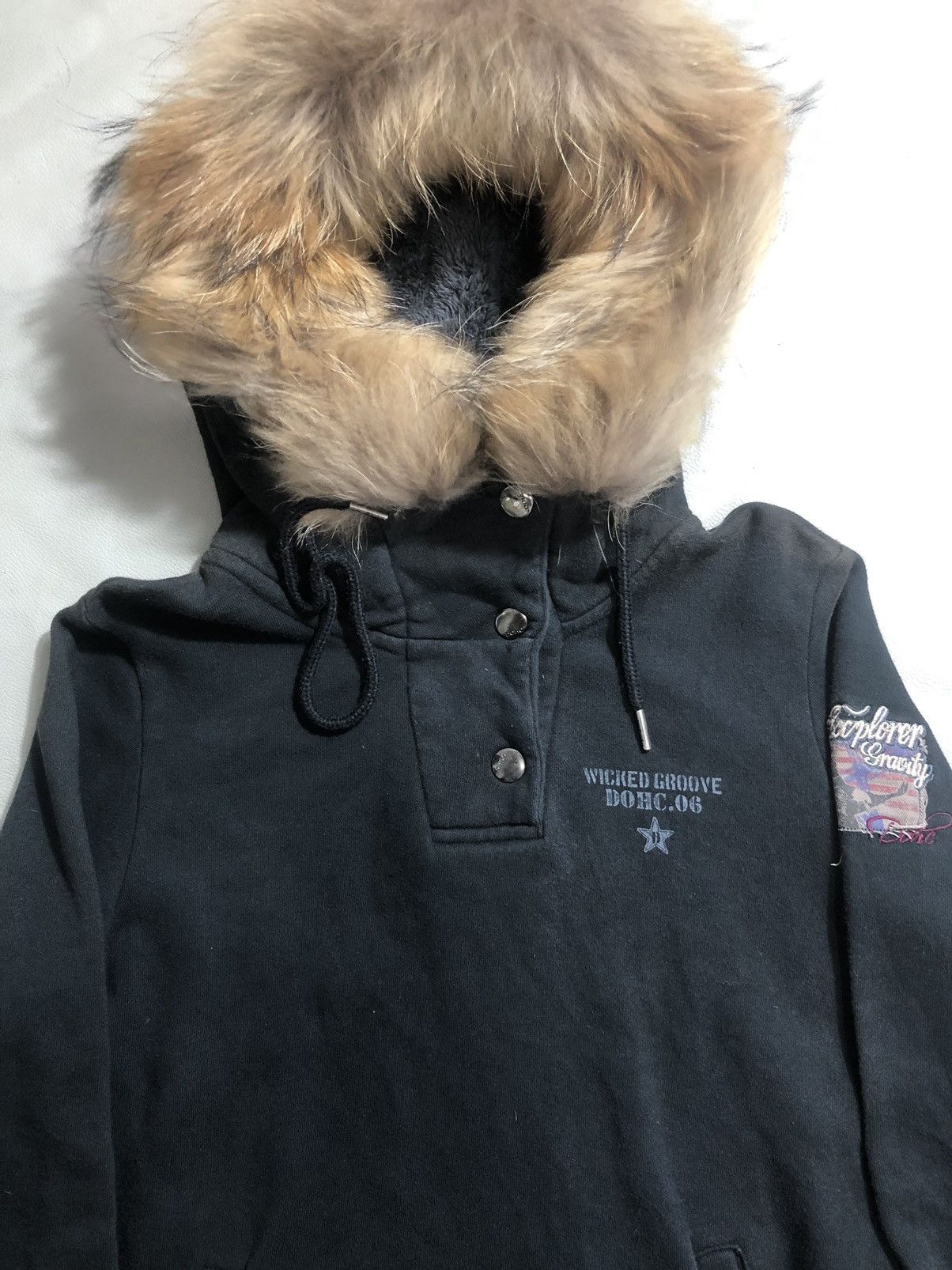 If Six Was Nine × Japanese Brand × Le Grande Bleu (L.G.B.) Japanese Gothic Fur Hoodie Zipp Ifsixwasnine LGB Style Size US S / EU 44-46 / 1 - 5 Thumbnail