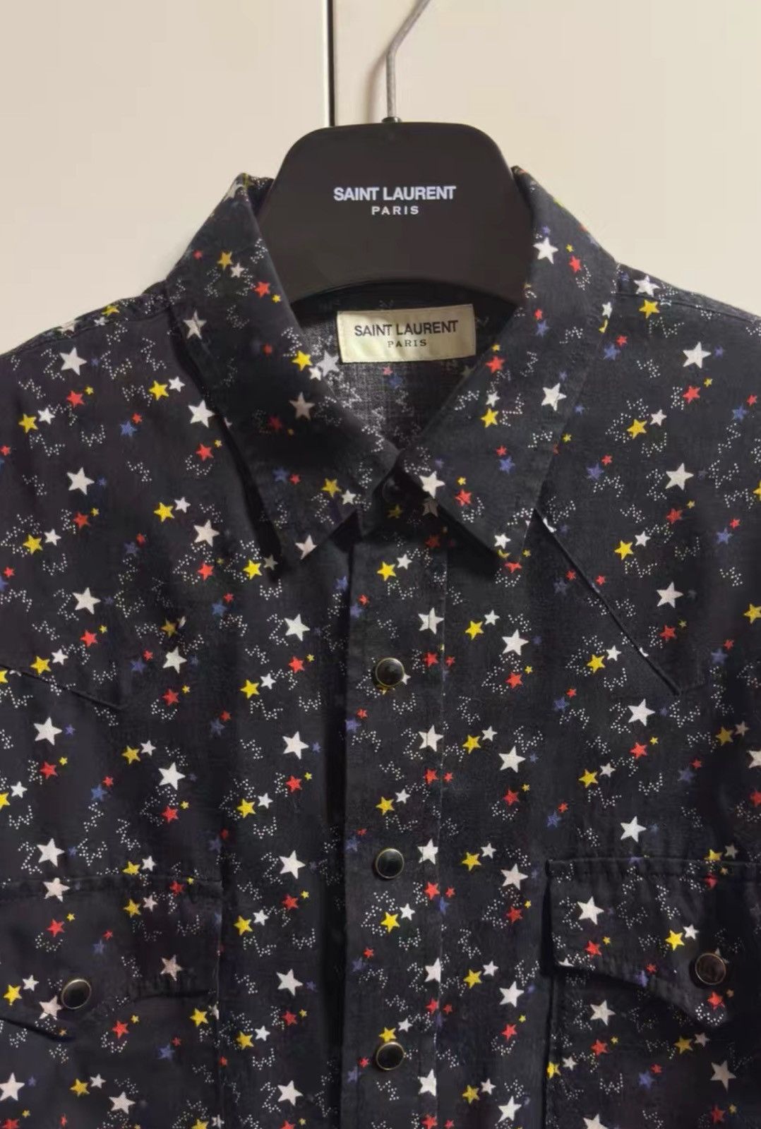 Saint Laurent Paris Saint Laurent Colorful Star Shirt Size: XL Size US XL / EU 56 / 4 - 2 Thumbnail
