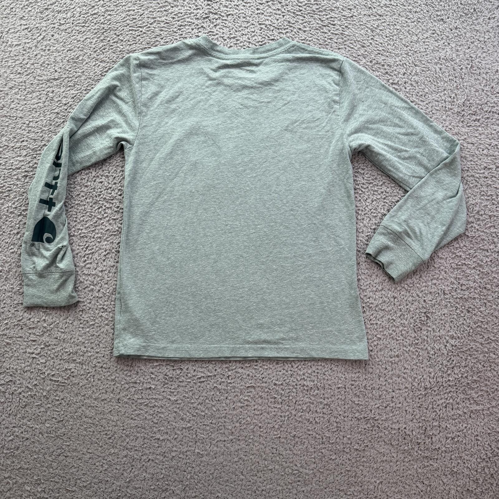 Carhartt Carhartt Youth Small 8-10 Long Sleeve Pocket T Shirt Green Size US S / EU 44-46 / 1 - 2 Thumbnail