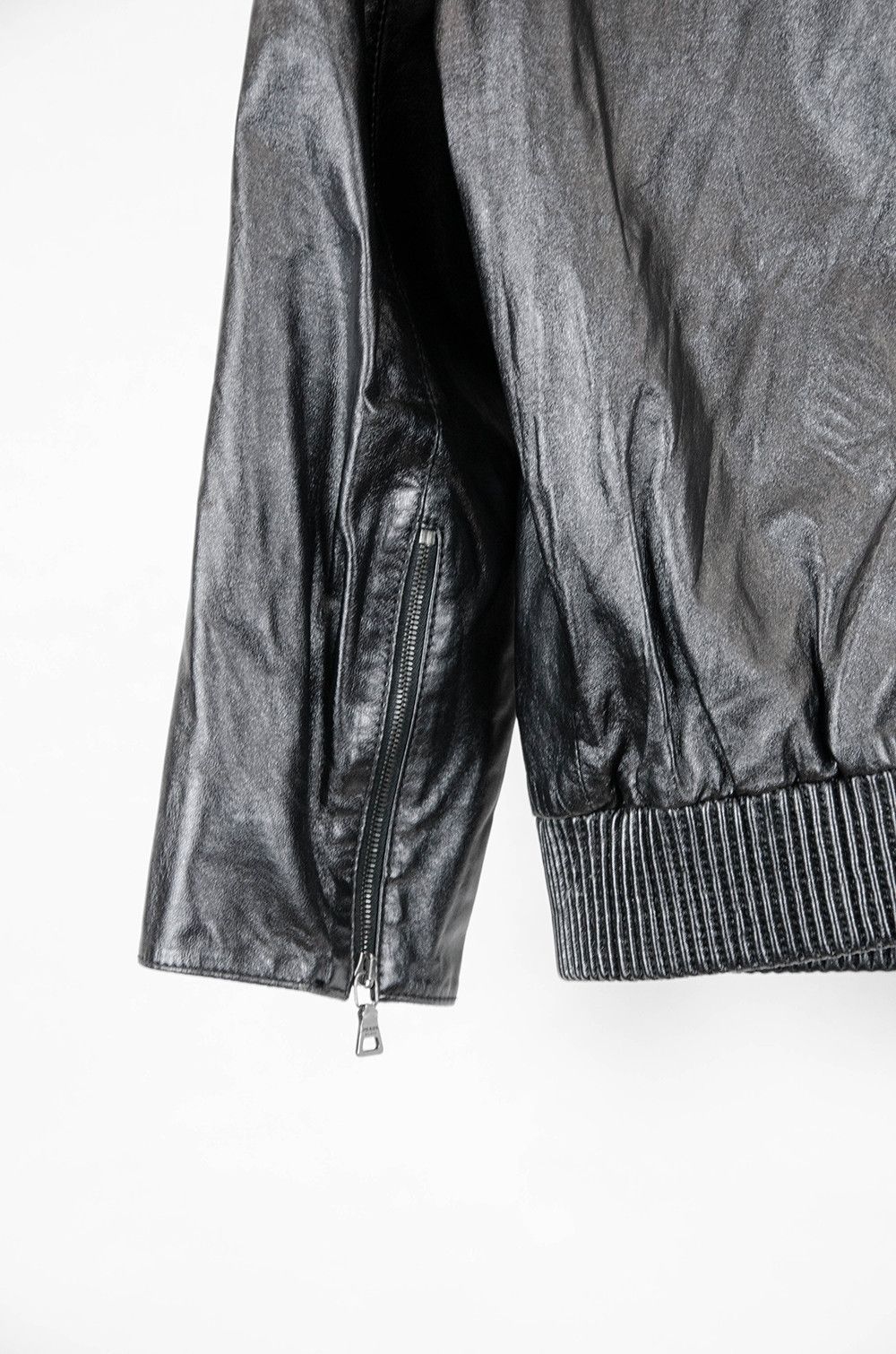 Prada Prada Leather Zip Jacket – Size 42 (Made in Italy) Size M / US 6-8 / IT 42-44 - 8 Thumbnail