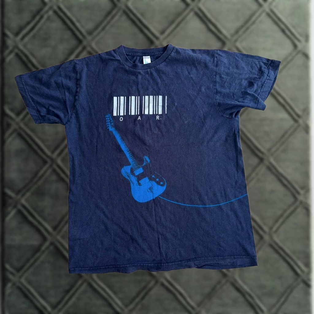 Tultex OAR Of A Revolution Band T Shirt Double Sided Guitar Amp Navy Size LG GUC Y2K Size US L / EU 52-54 / 3 - 1 Thumbnail