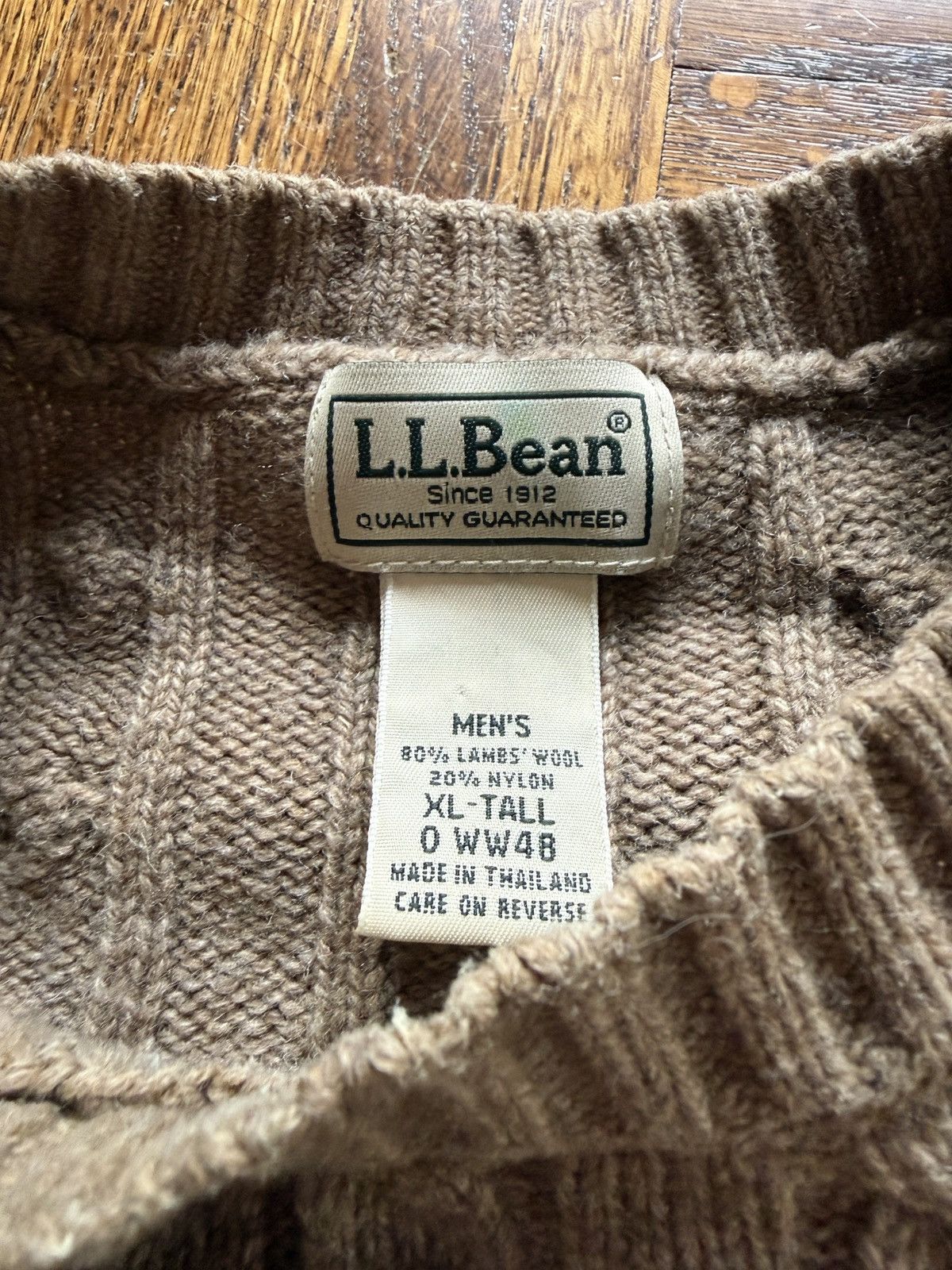 L.L. Bean Vintage L.L. Bean Textured Cable Knit Sweater Size US XL / EU 56 / 4 - 2 Thumbnail