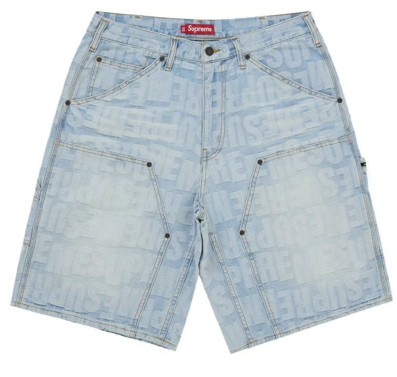 Supreme Supreme flames jacquard Baggy denim shorts | Grailed