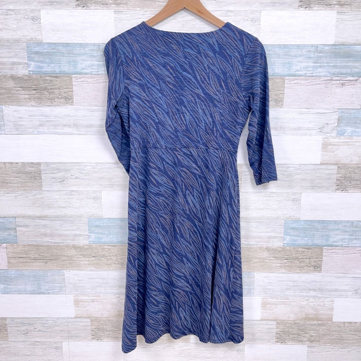 Other Horny Toad & Co Cinch V Neck Tencel Jersey Dress Blue 3/4 S Size S / US 4 / IT 40 - 3 Thumbnail