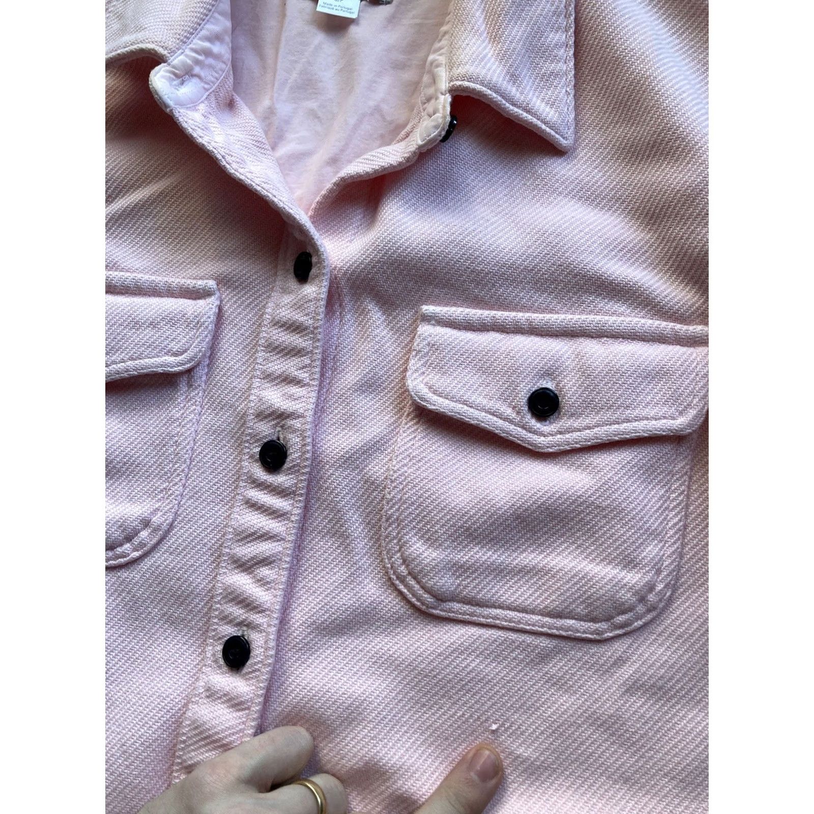 Outerknown Outerknown Shirt Dress Womens Small Pink Organic Cotton Twill Portugal Size S / US 4 / IT 40 - 6 Thumbnail