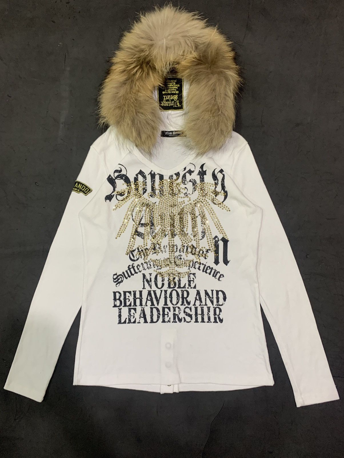Japanese Brand 💸BINDINGOFFER💸New sense fur hoodie poem studded lgb ifsix Size US M / EU 48-50 / 2 - 1 Thumbnail