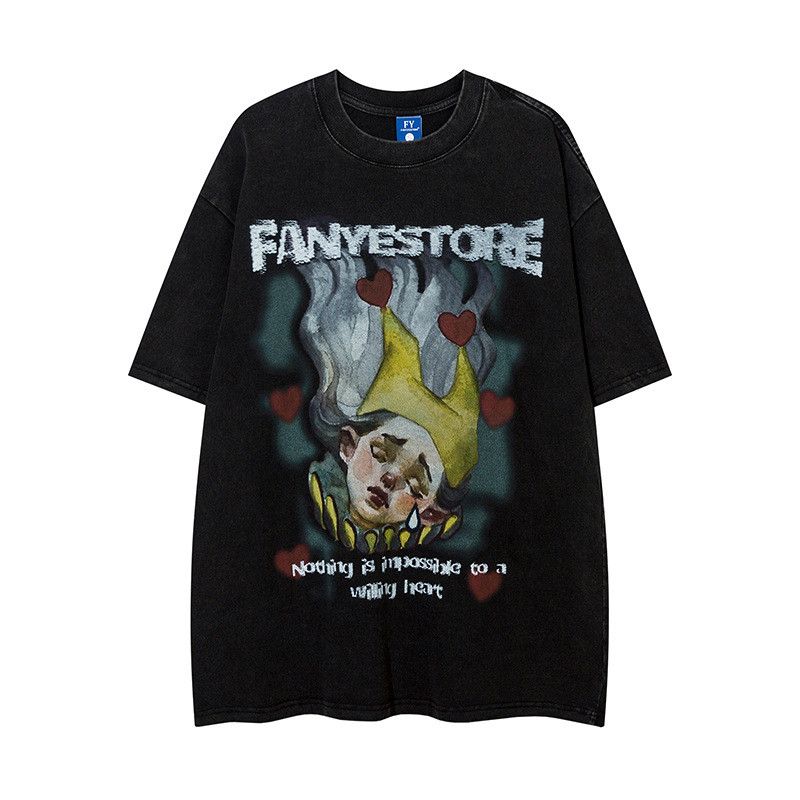 Japanese Brand × Vintage × Vision Streetwear Anime oil painting print loose cotton distressed tee Size US L / EU 52-54 / 3 - 1 Thumbnail