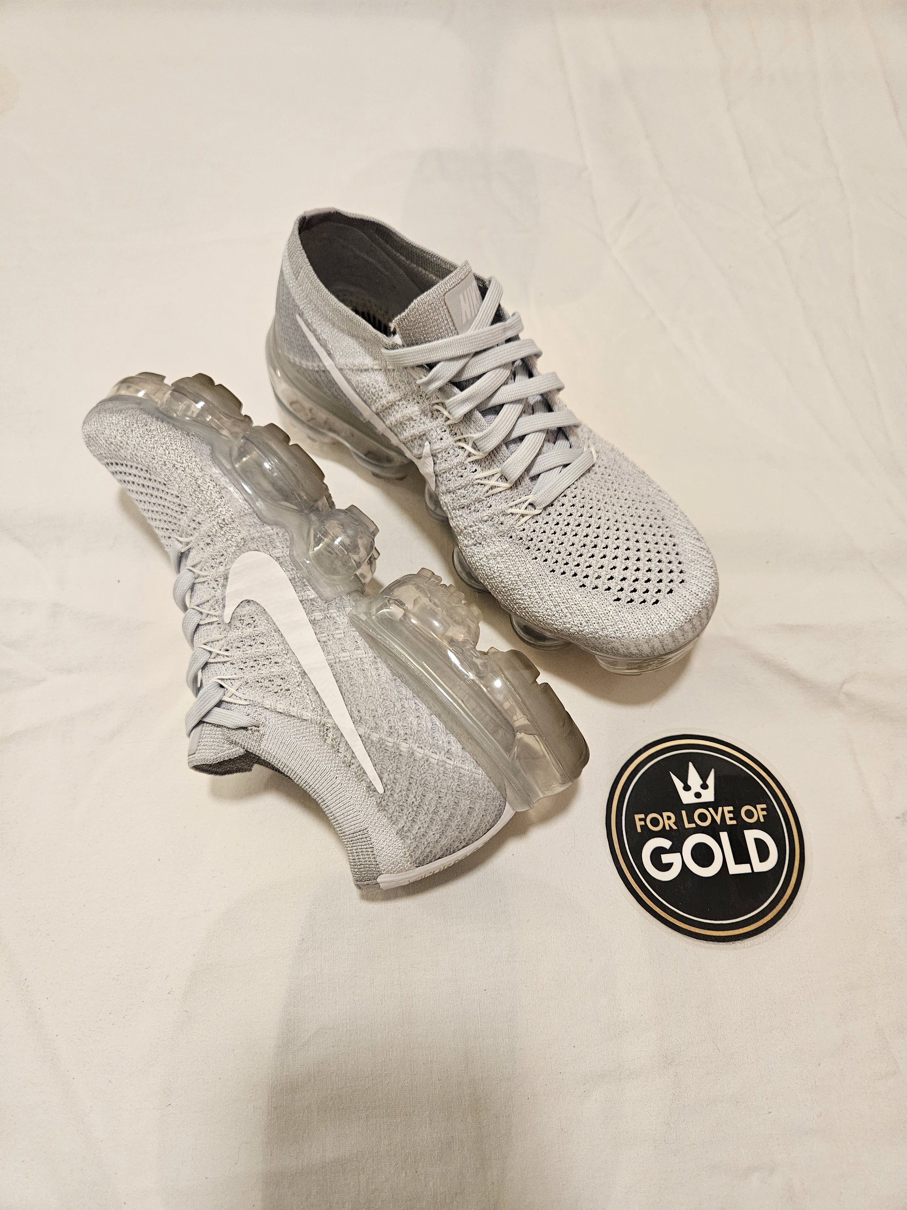 Nike 2017 Nike Air VaporMax Pure Platinum shoes Size US 5 / IT 35 - 2 Thumbnail
