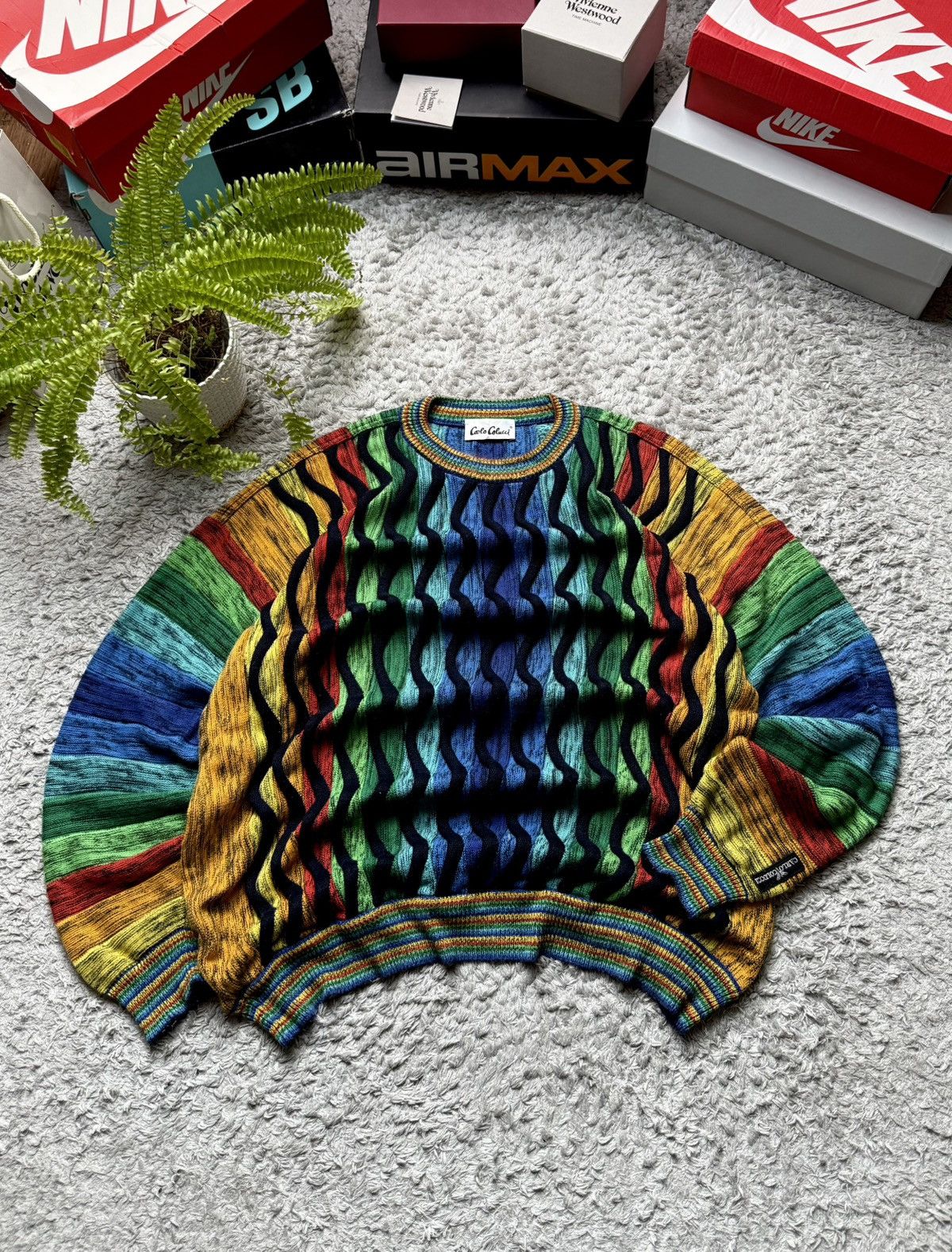 Carlo Colucci 00s Carlo Colucci Sweater Rare Googi Streetwear Luxury Retro Size US XL / EU 56 / 4 - 4 Thumbnail