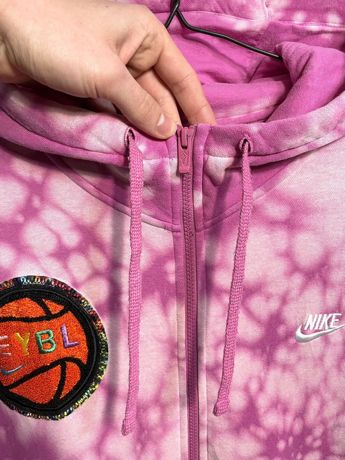 Nike Nike EYBL Tie Dye Basketball NBA Zip Hoodie Size XL Pink Size US XL / EU 56 / 4 - 6 Thumbnail