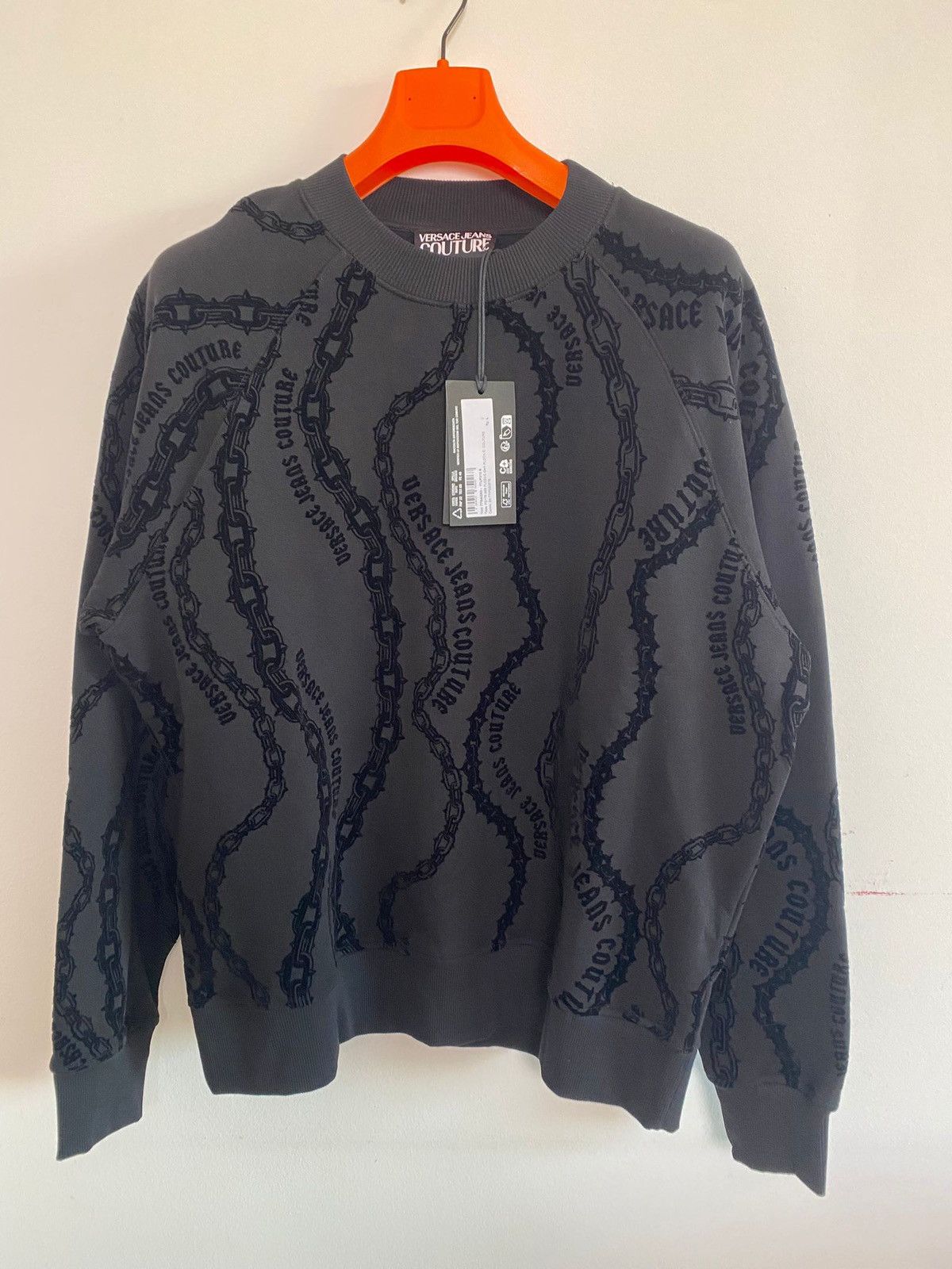 Versace Jeans Couture Brushed Flock Couture Sweatshirt Versace Jeans Culture L Size US L / EU 52-54 / 3 - 2 Thumbnail