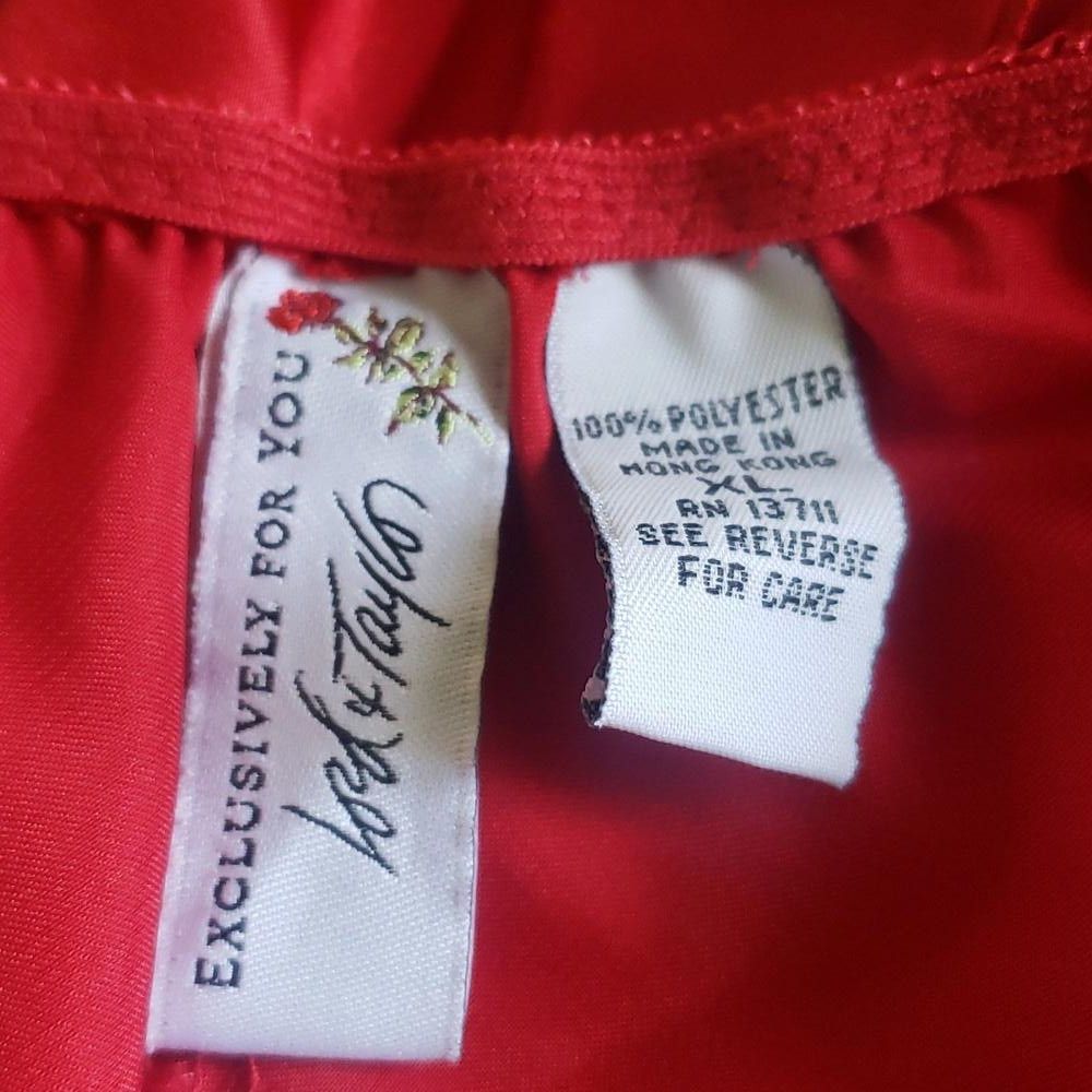 Designer CT1378 Lord & Taylor Red Two Piece Cami & Short Sleep Set XL Size ONE SIZE - 8 Thumbnail
