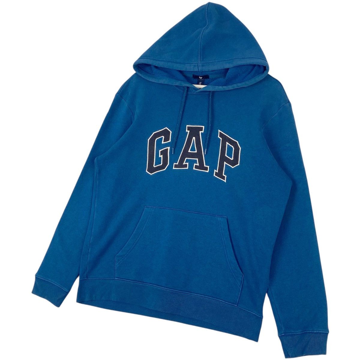 Gap × Vintage Vintage GAP Big Logo Embroidered Blue Pullover Jumper Size M Size US M / EU 48-50 / 2 - 2 Thumbnail