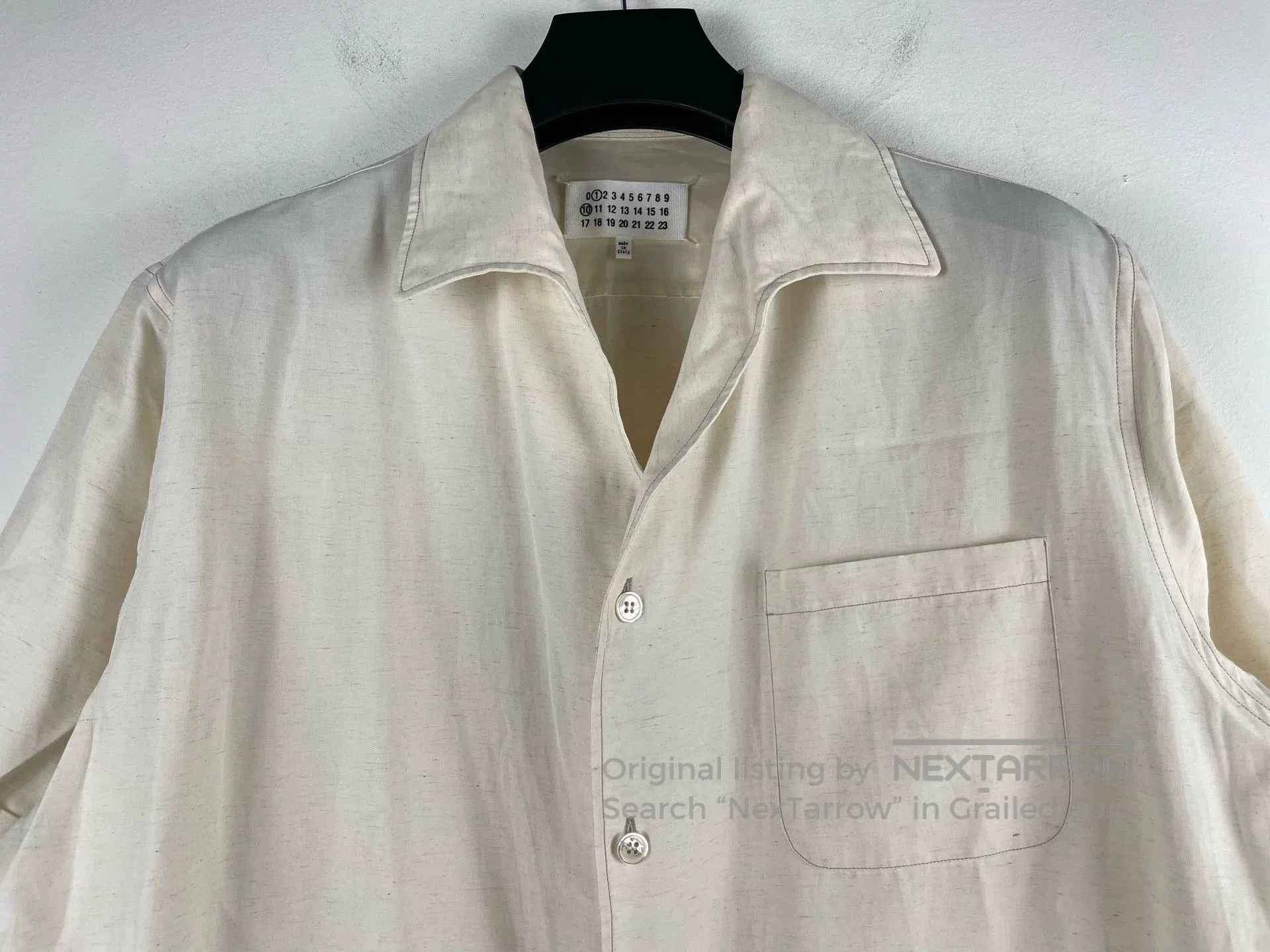 Maison Margiela Maison Margiela Beige Short-Sleeve Shirt. Size US M / EU 48-50 / 2 - 3 Thumbnail