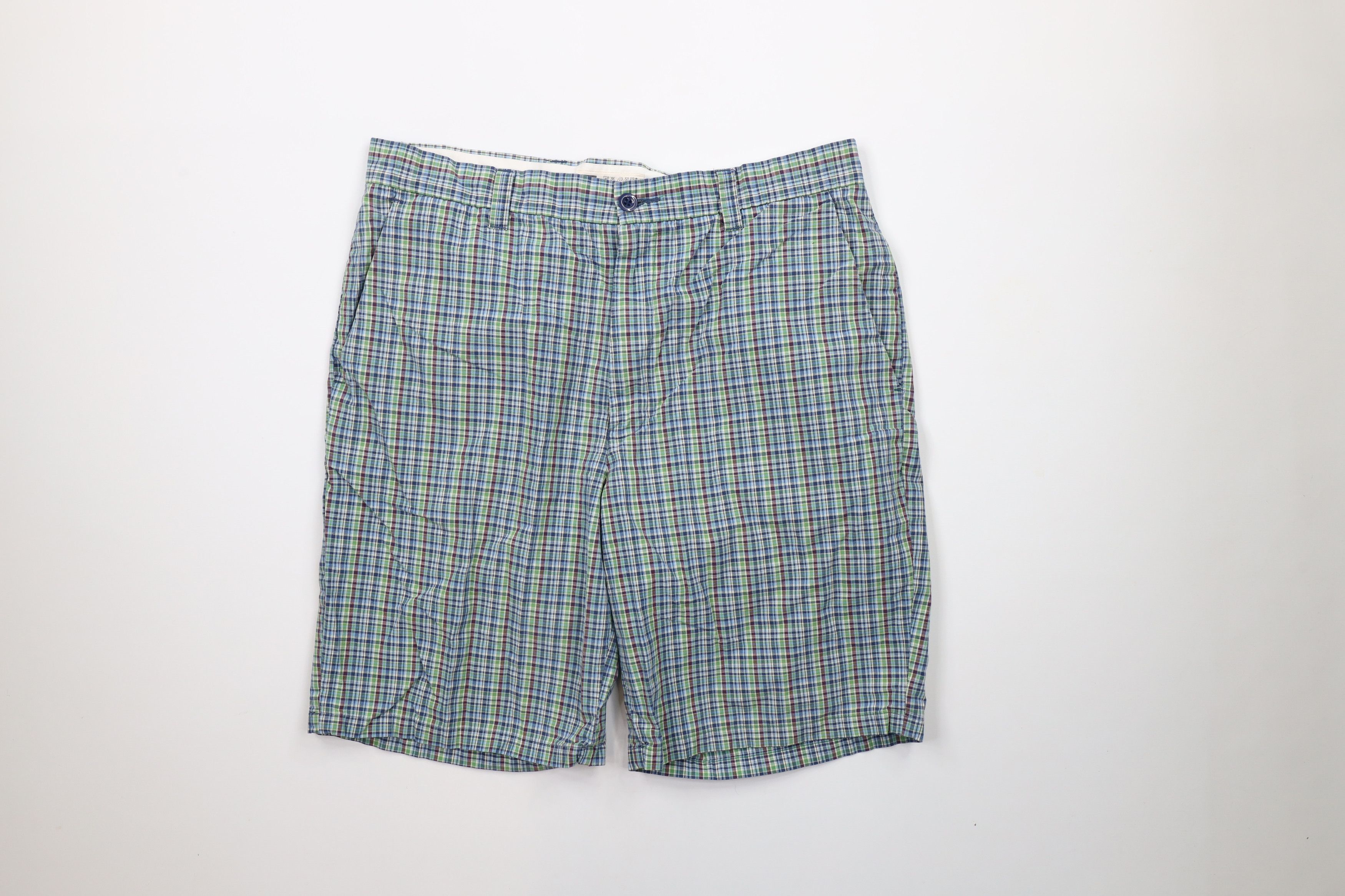 Gap × Vintage Vintage Gap Cotton Chino Golf Golfing Shorts Rainbow Plaid Size US 36 / EU 52 - 1 Thumbnail