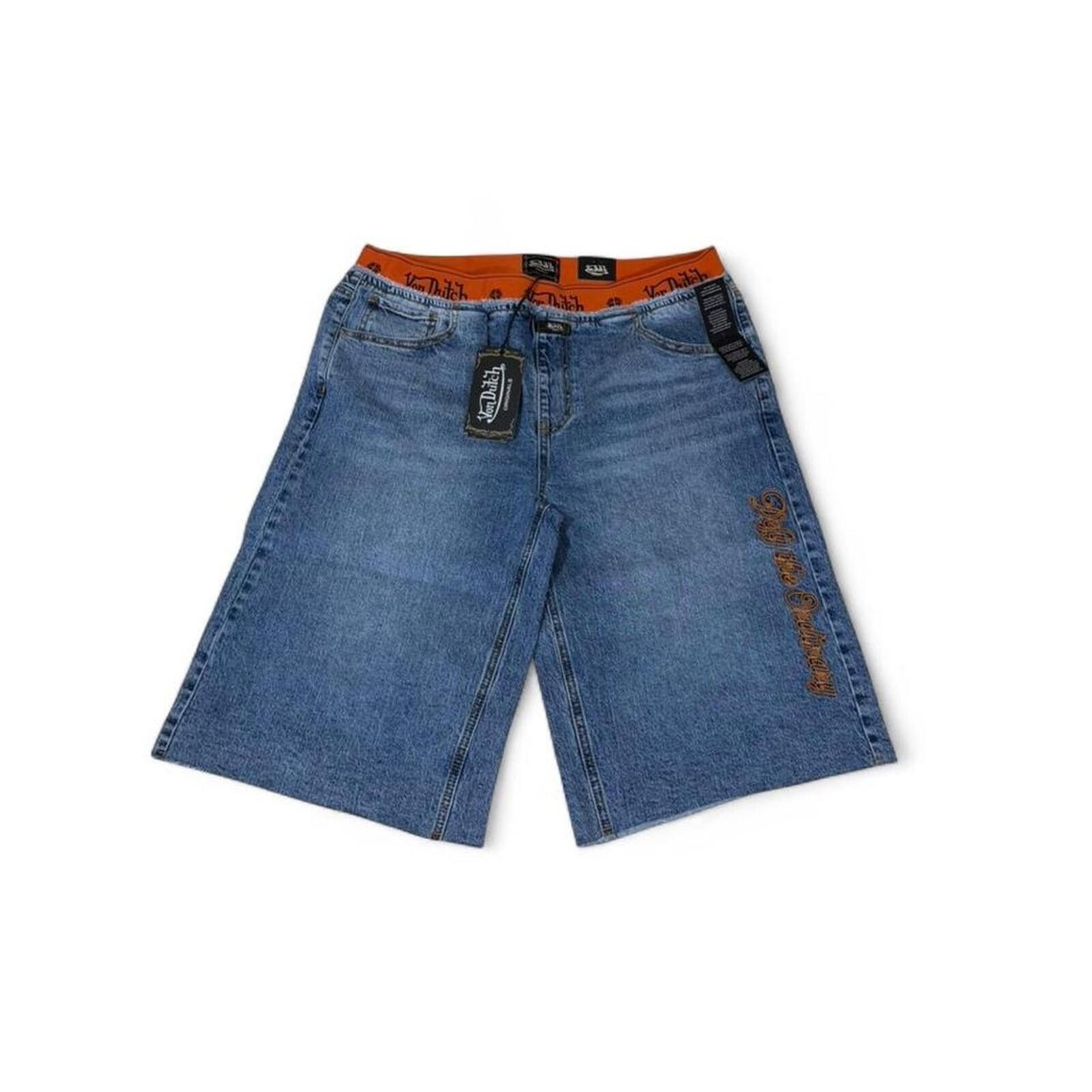 Von Dutch Von Dutch denim shorts with Stretchable waist and patches Size 32" / US 10 / IT 46 - 1 Thumbnail
