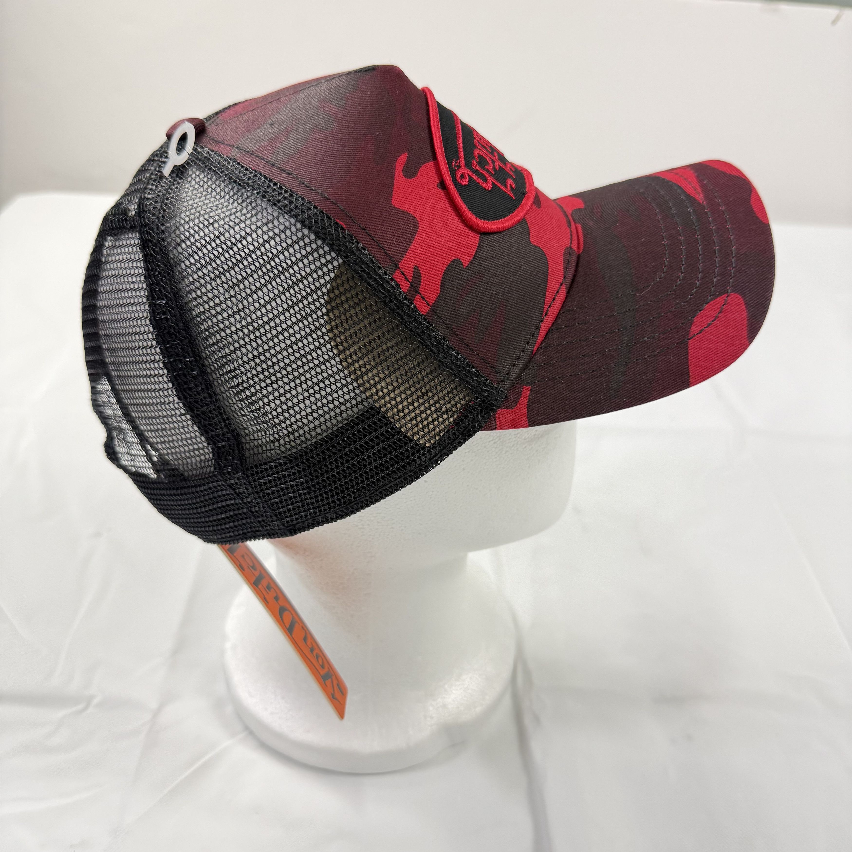 Von Dutch Von Dutch Red Black Camo Trucker Hat Snapback Mesh Cap Size ONE SIZE - 2 Thumbnail