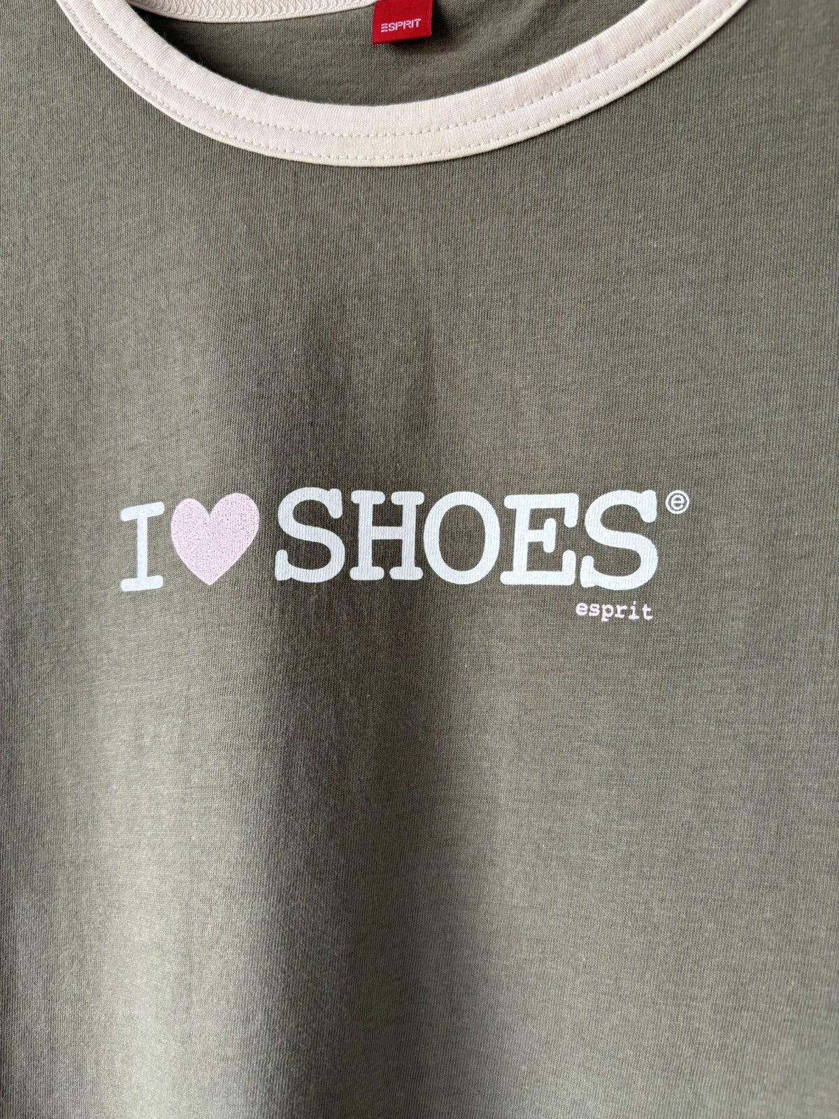 Esprit × Vintage Y2K Esprit I Love Shoes Tee Size L / US 10 / IT 46 - 4 Thumbnail