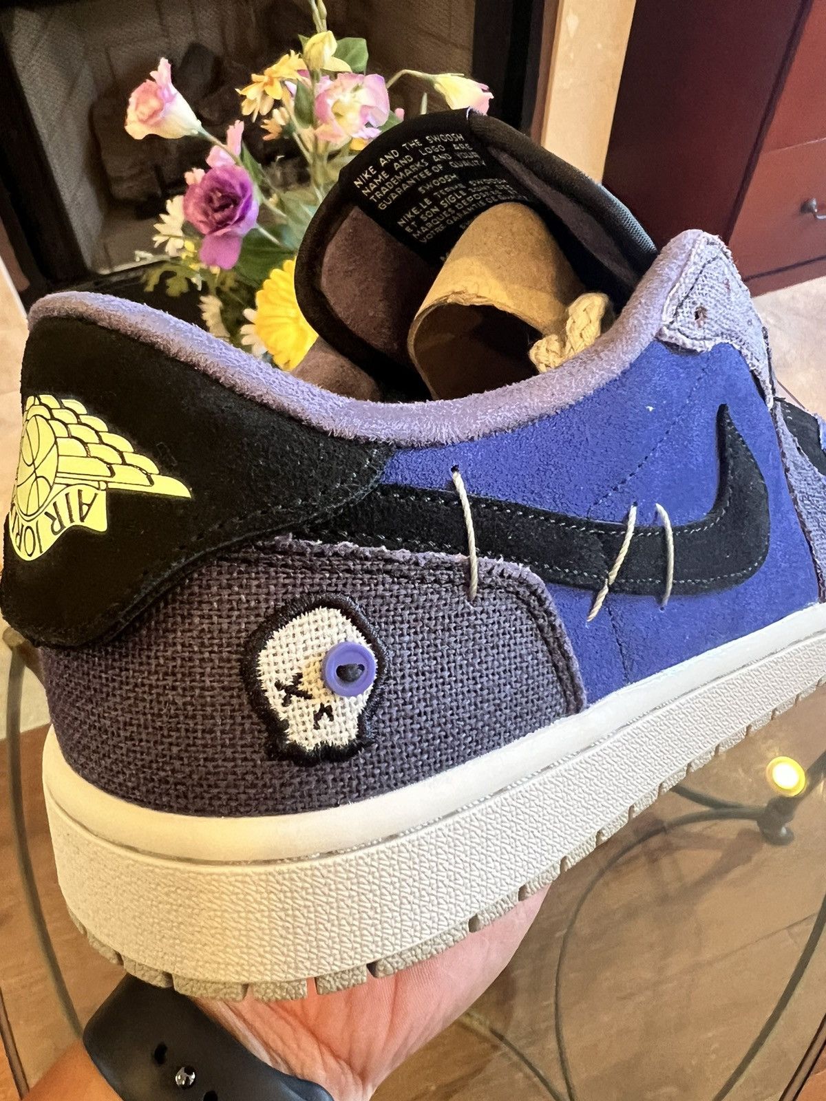 Nike Zion Williamson x Air Jordan 1 Retro OG Low Voodoo Size US 9.5 / EU 42-43 - 4 Thumbnail