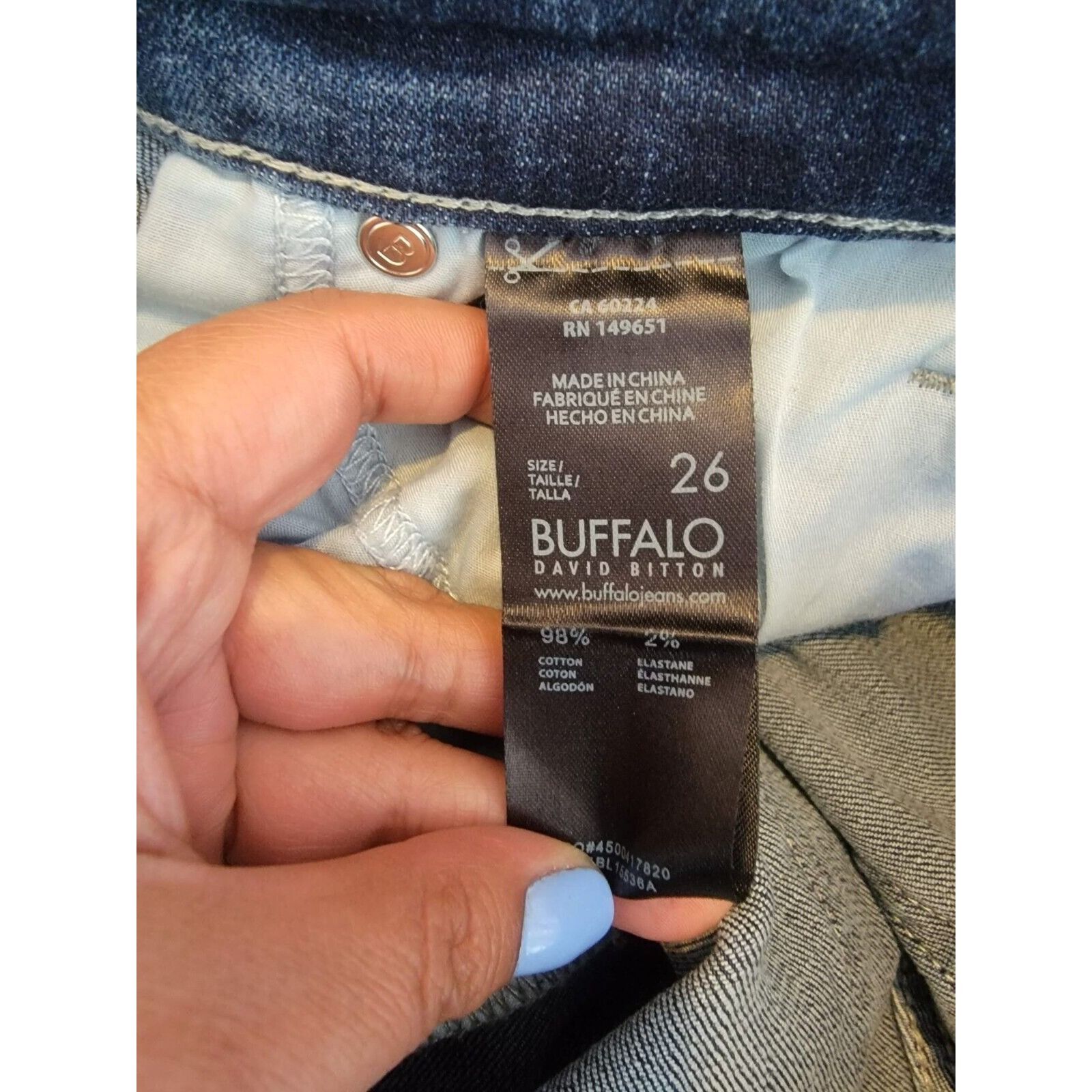 Buffalo David Bitton ⭐$89 Buffalo David Bitton Womens JEAN Sz 26 HI RISE STRAIGHT Size 26" / US 2 / IT 38 - 6 Thumbnail