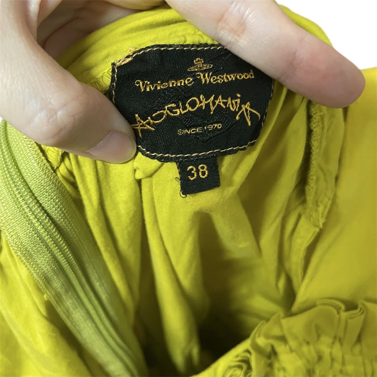 Vintage × Vivienne Westwood Vivienne Westwood Chartreuse Ruched Tank Top Size XS / US 0-2 / IT 36-38 - 6 Thumbnail