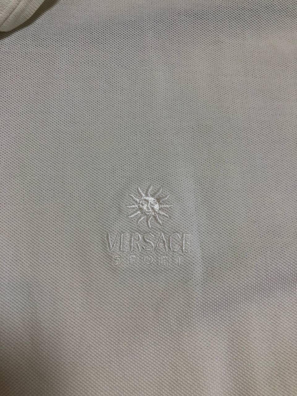 Versace Vintage Versace Sport Tennis White Tshirt polo Size US L / EU 52-54 / 3 - 14 Thumbnail