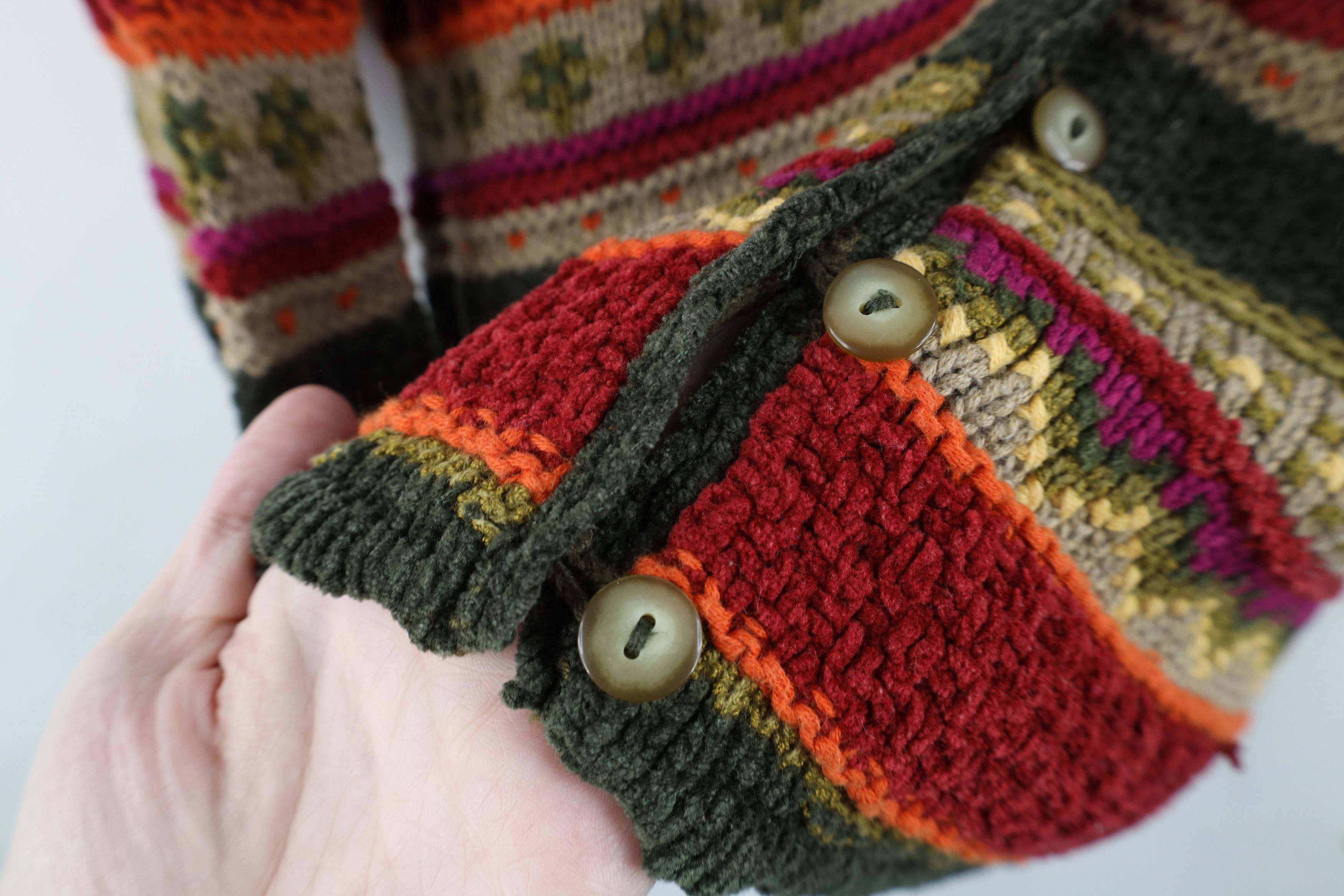 Vintage Vintage 90s Streetwear Fair Isle Knit Cardigan Sweater Size S / US 4 / IT 40 - 5 Thumbnail