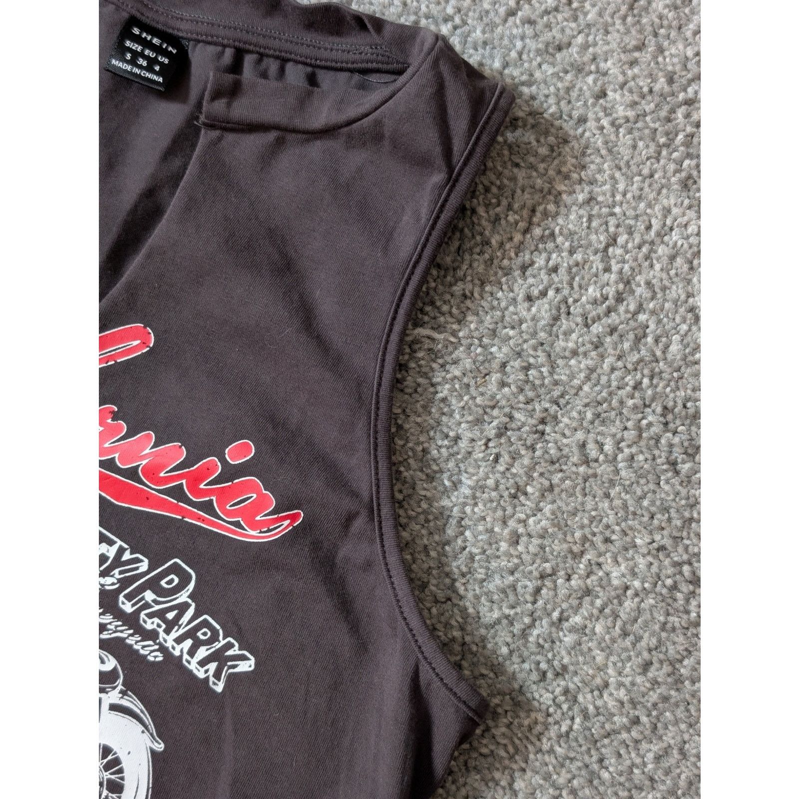 Shein Charcoal Grey Grunge Style Micro Tank by Shein | Streetwear Size S / US 4 / IT 40 - 5 Thumbnail