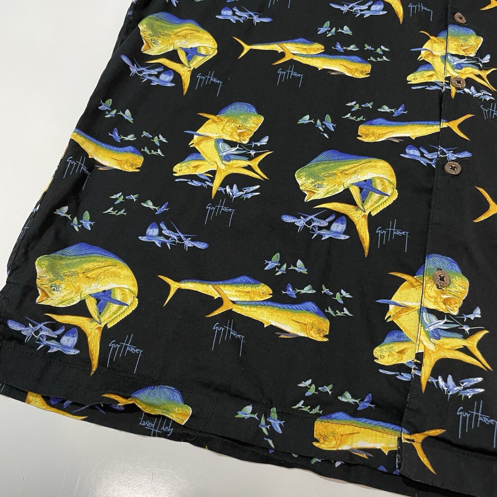 Guy Harvey Guy Harvey Men’s Hawaiian Fishing Shirt Mahi Fish Print 3XL Size US XXL / EU 58 / 5 - 2 Thumbnail