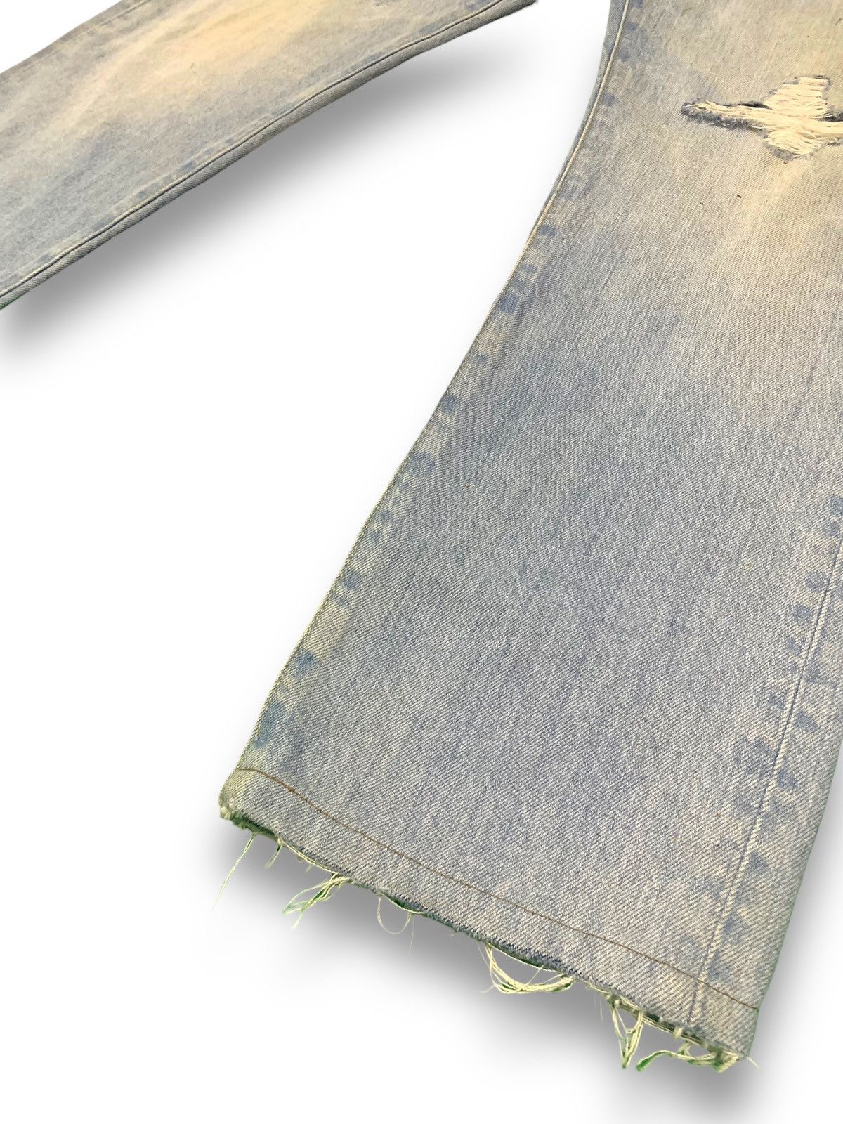 Uniqlo Vintage Y2K Uniqlo Mud Wash Straight Fit Distressed Jeans Size US 29 - 12 Thumbnail