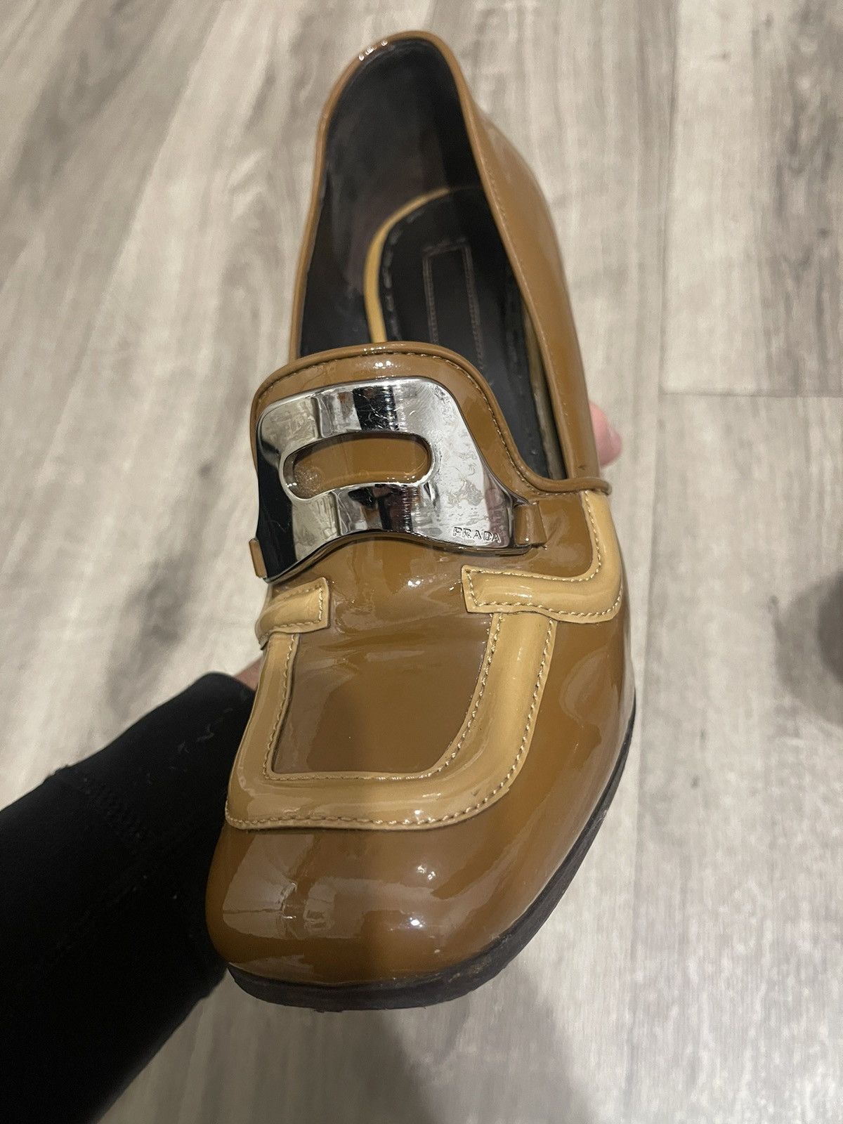 Prada PRADA CALZATURE DONNA PATENT LEATHER HEELS CAMELLO SIZE 39 Size US 9 / IT 39 - 4 Thumbnail