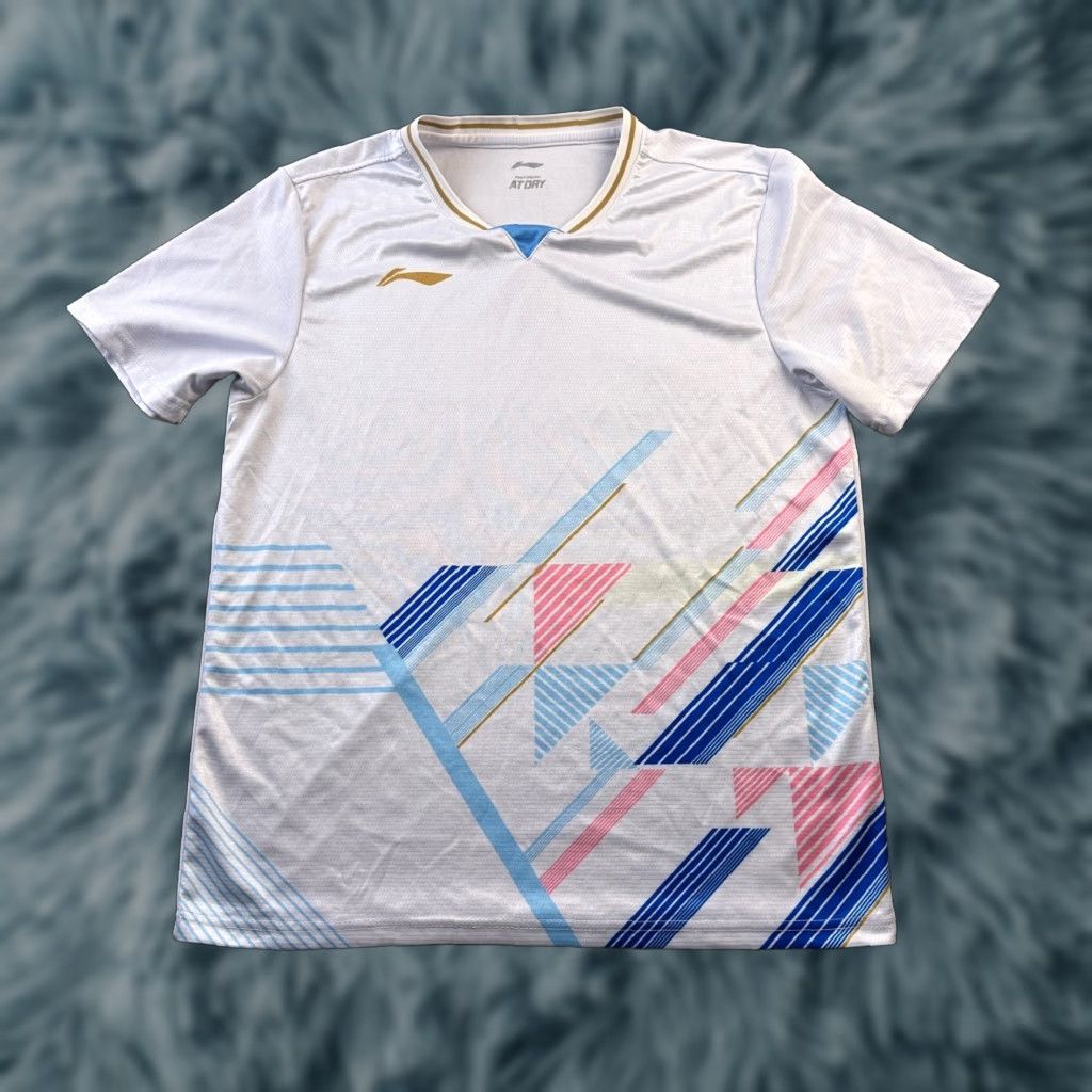 Li-Ning Li-Ning Shirt Mens Large White Badminton Tennis Performance Shirt Size US L / EU 52-54 / 3 - 1 Thumbnail