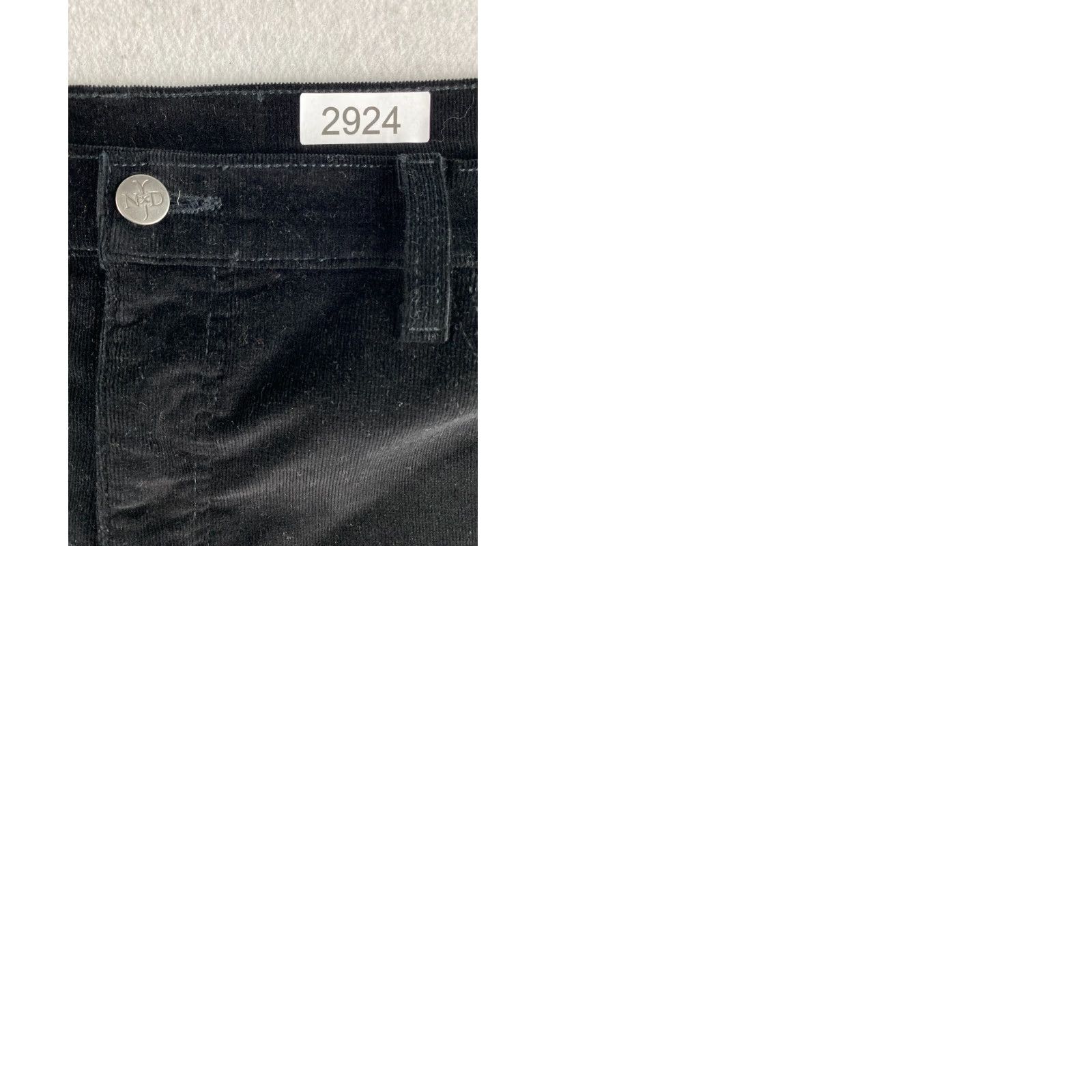 NYDJ VINTAGE NYDJ Pants Womens 14P Black Corduroy Bootcut Dark Wash Denim Pockets USA Made Size 36" / US 14 / IT 50 - 11 Thumbnail
