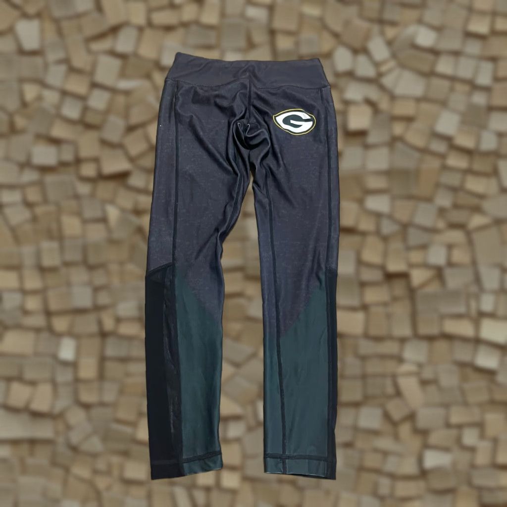 NFL Team Apparel Pants Women's Small Black Leggings NFL Green Bay Packers Size 28" / US 6 / IT 42 - 1 Thumbnail
